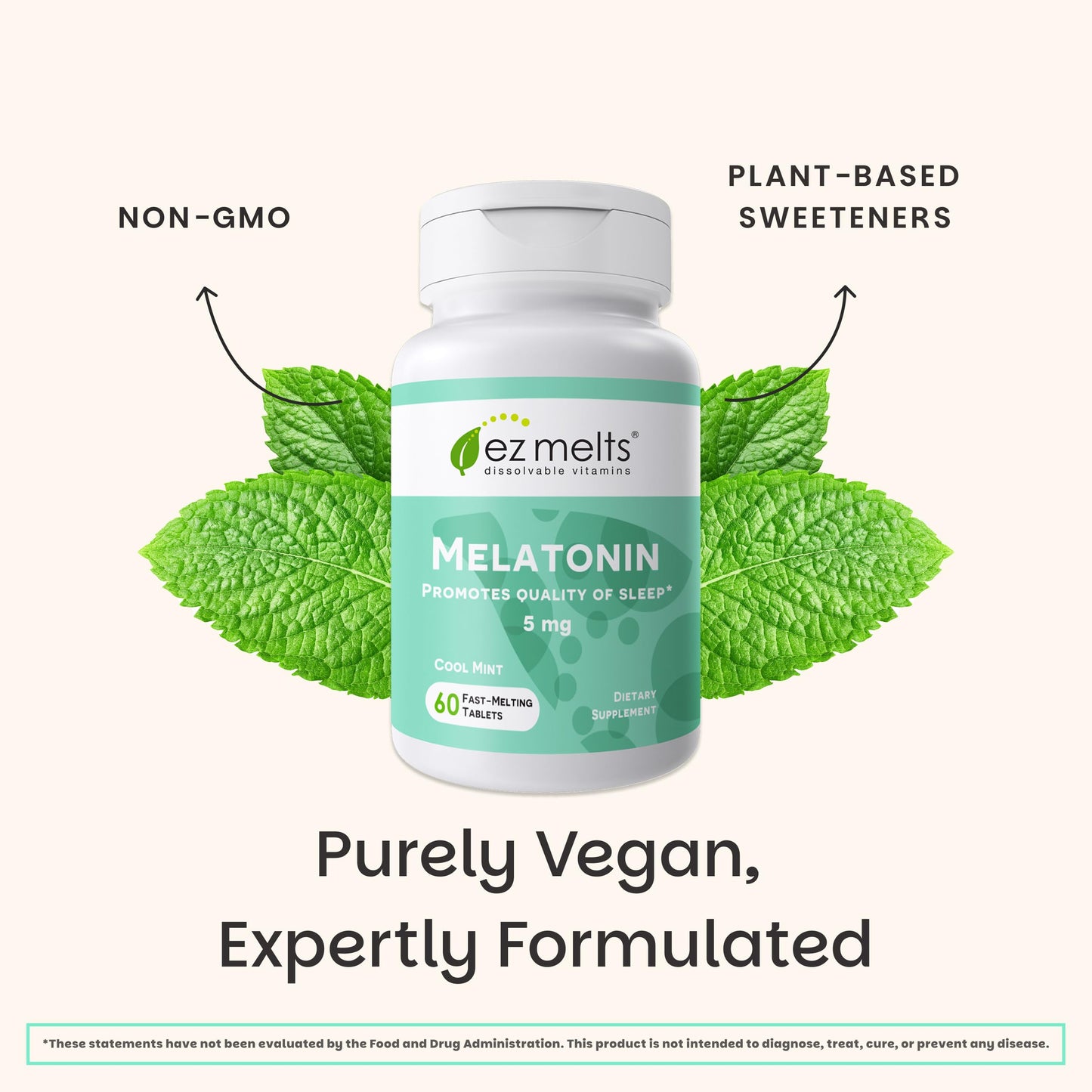 EZ Melts Melatonin Sleep Support Tablet 60 Tablets