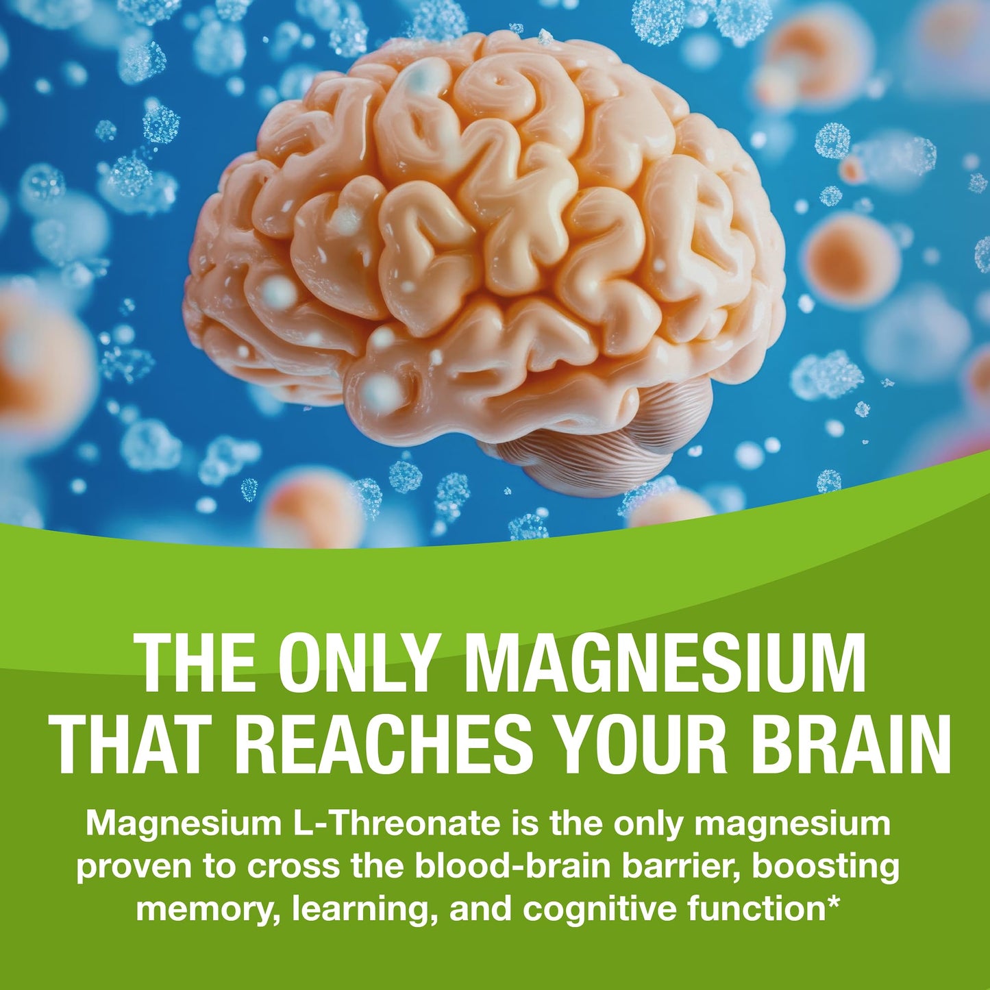 Magtein Magnesium L-Threonate Supplement Capsules, 60 Veg Capsules