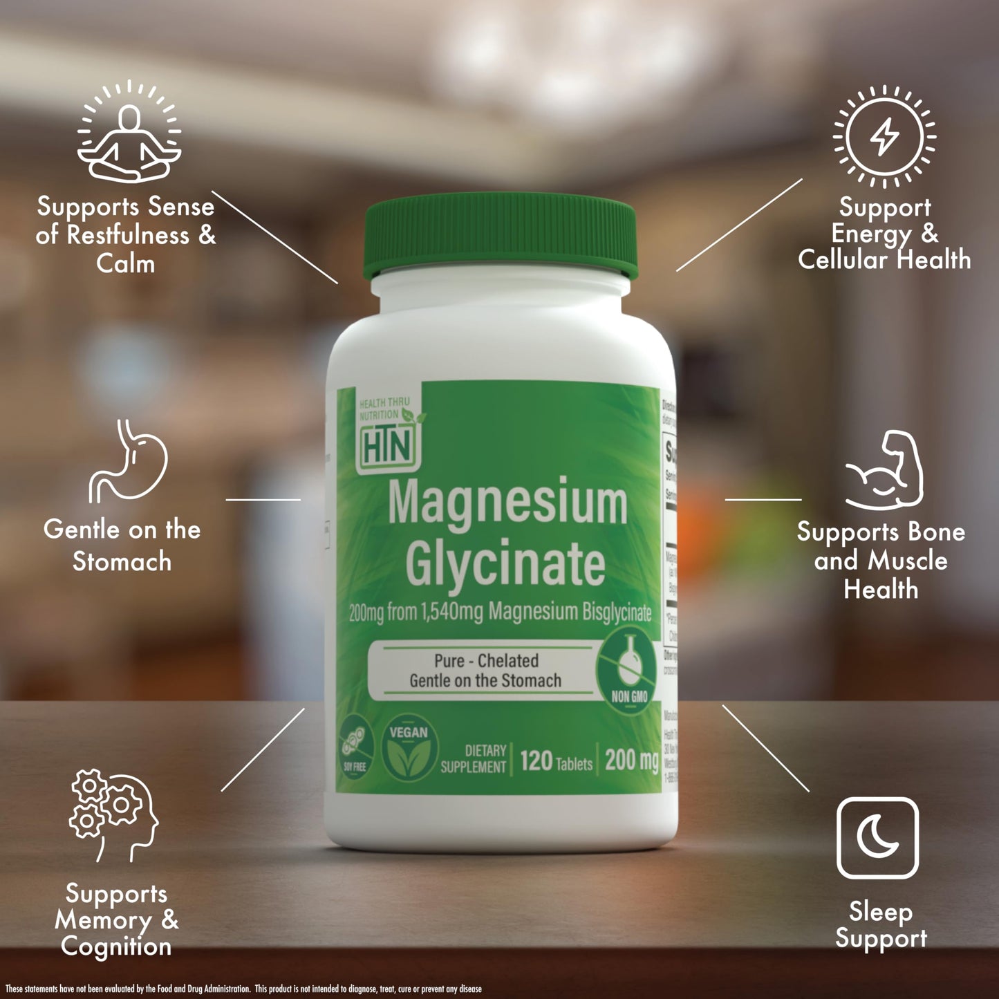 Health Thru Nutrition Magnesium Glycinate Tablets 240 Tablets