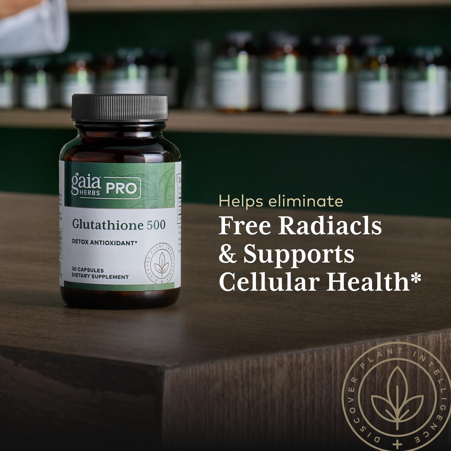 Gaia Herbs PRO Glutathione 500 Capsule, 30 Capsules