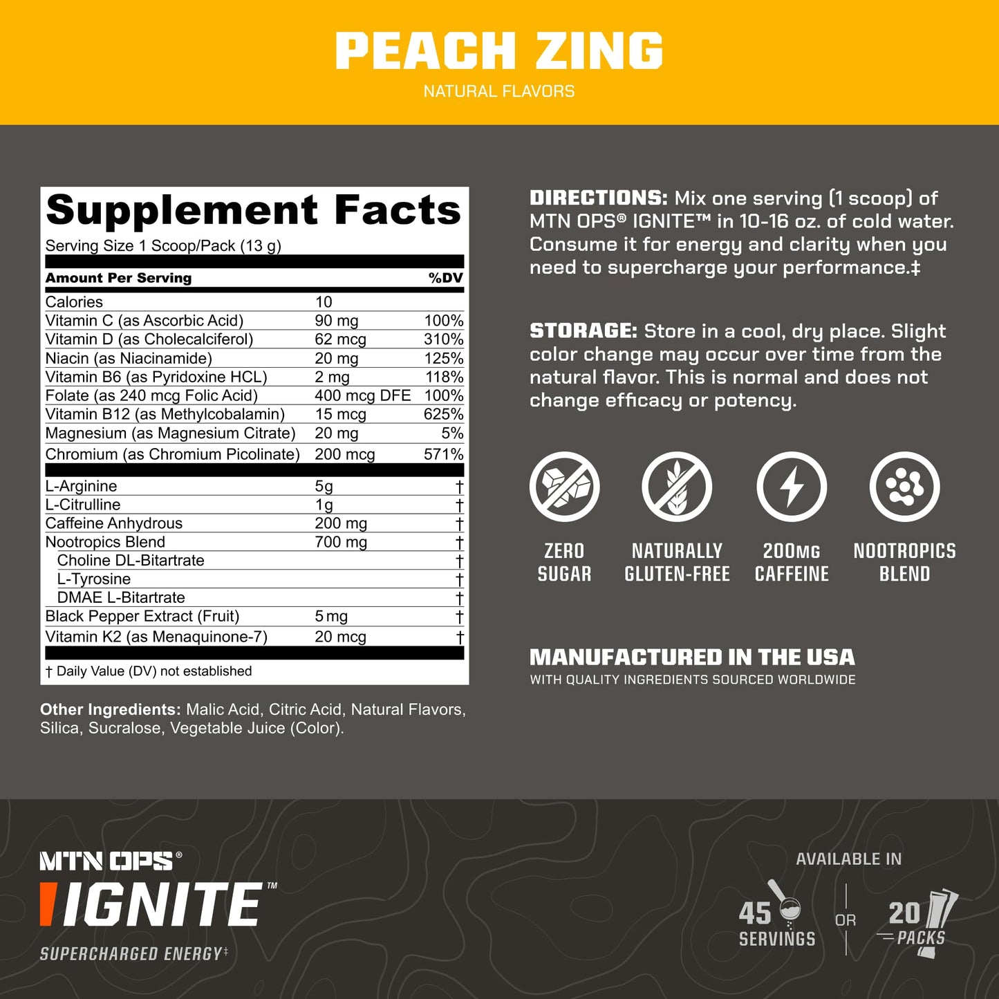 MTN OPS Ignite Energy Powder 22.4