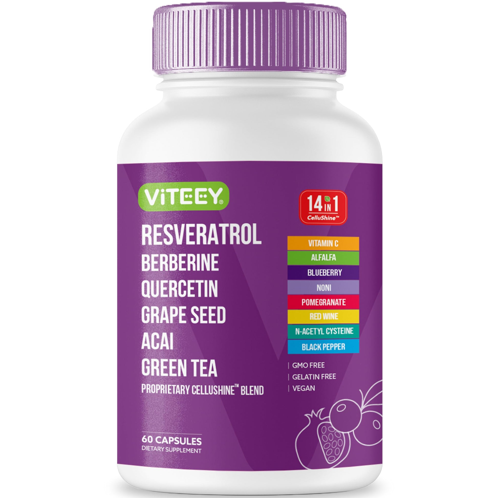 Viteey 14in1 CelluShine Capsule Blend, 60 Capsules