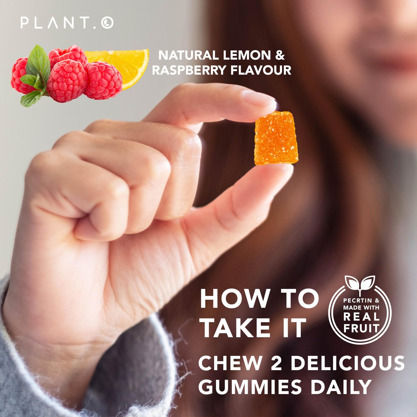 PLANT.O NUTRITION Prenatal Gummies for Women with DHA, Folate, Vitamins B C D, 60 Count