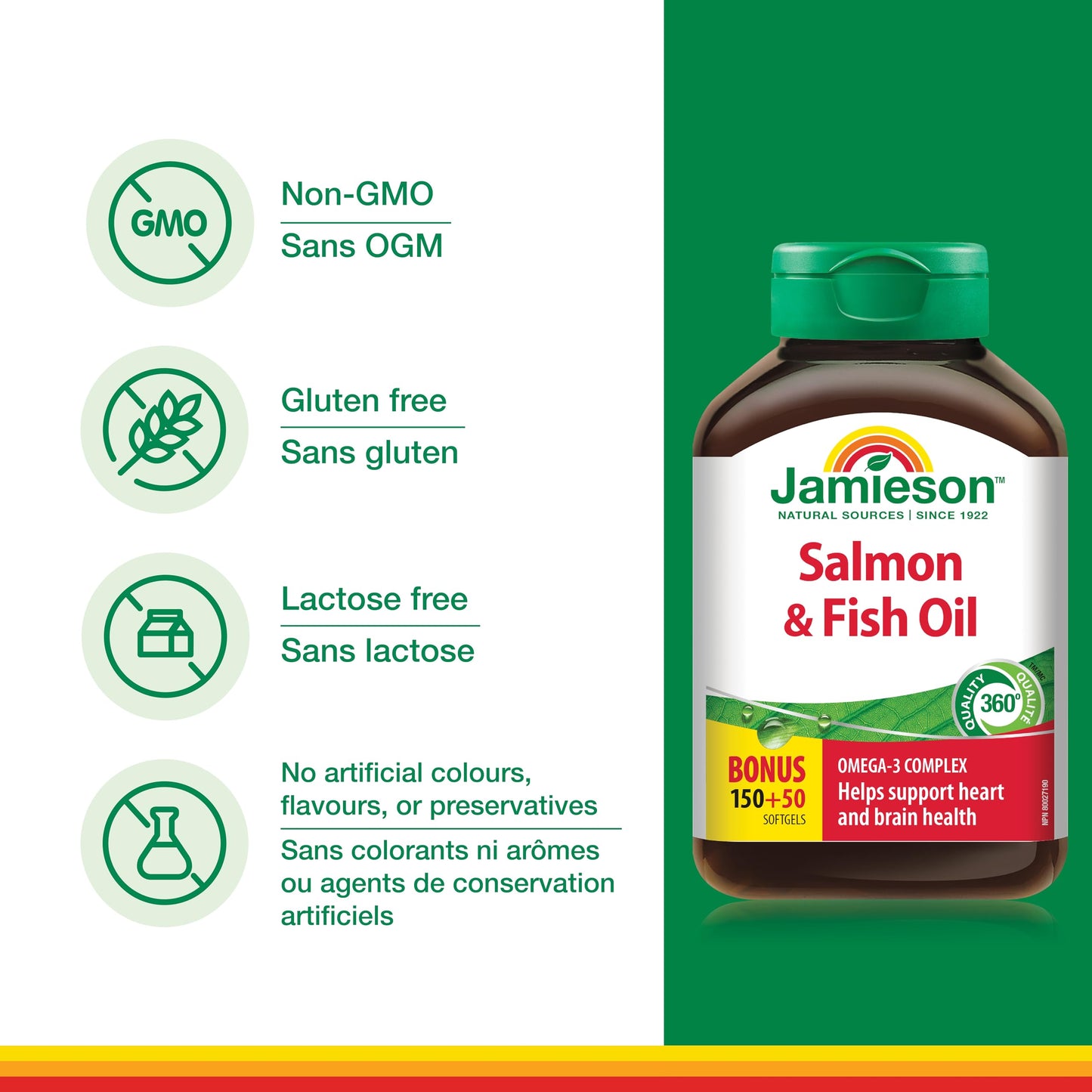 Jamieson Salmon & Fish Oils Omega-3 Complex Softgels 200