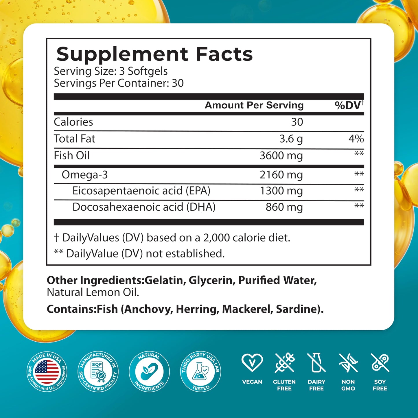 PUREHEALTH RESEARCH Complete Omega 3 Fish Oil Softgels, 90 Softgels