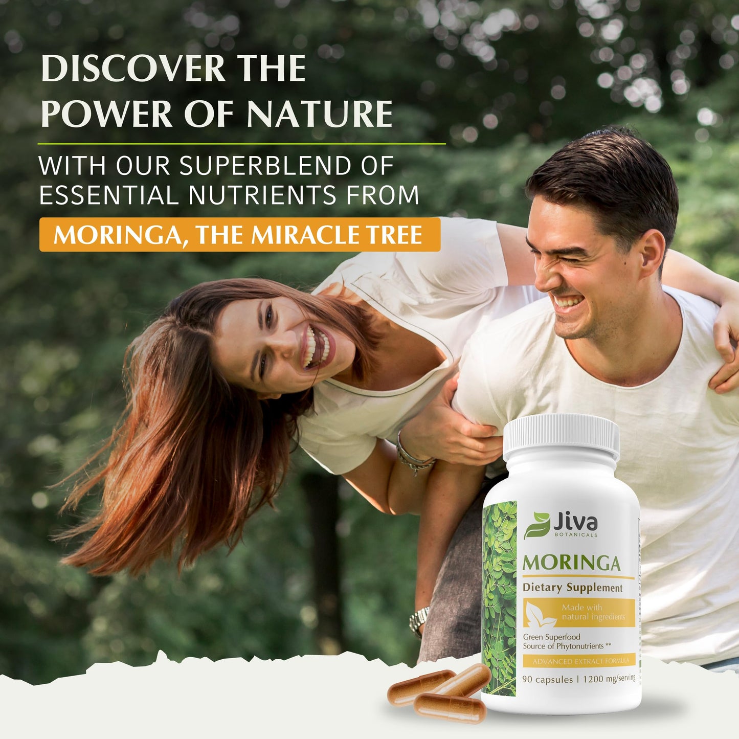 Jiva Botanicals Moringa Leaves Extract Capsules, 90 Count
