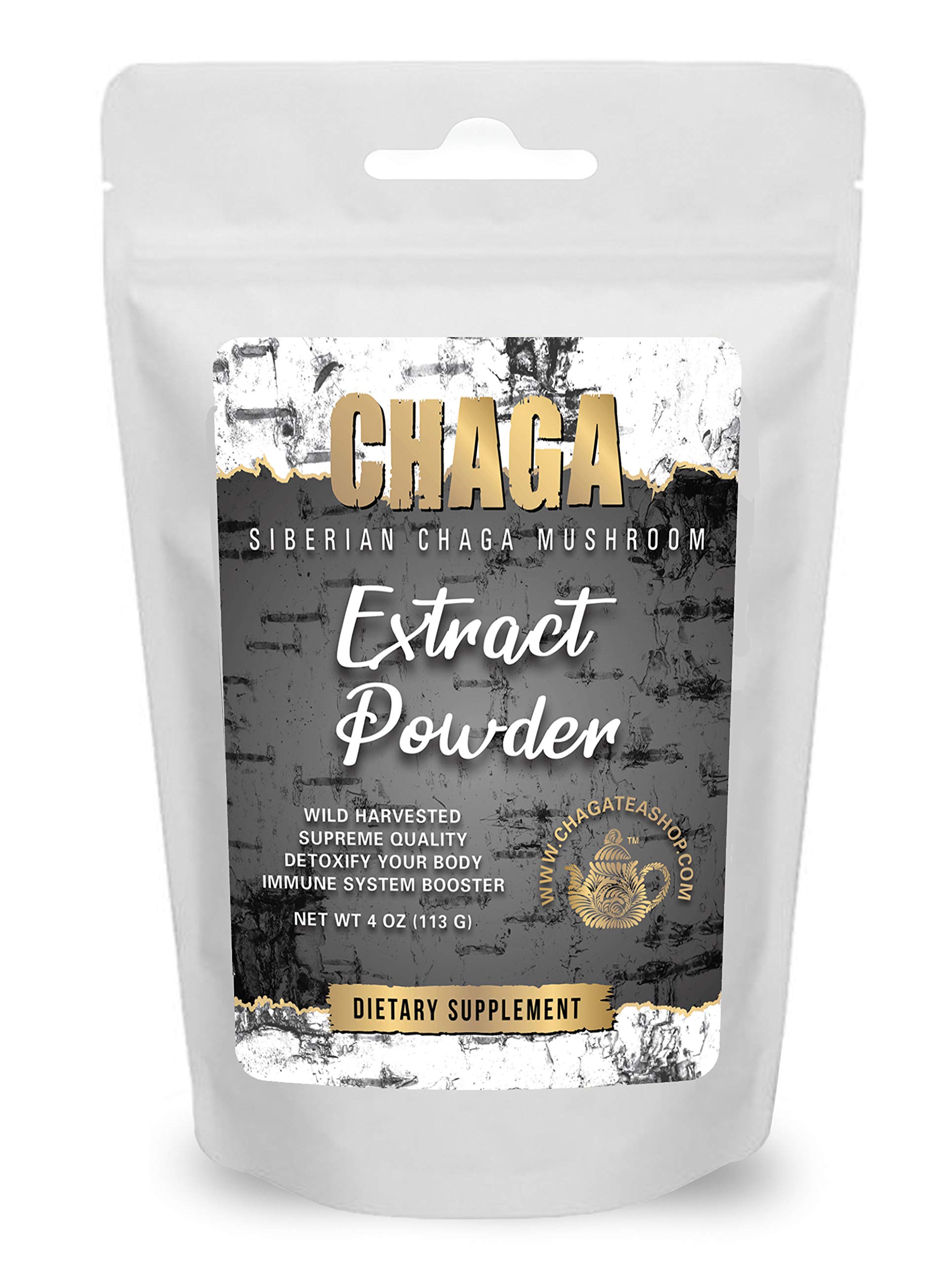 ChagaTeaShop Siberian Chaga Mushroom Extract Powder 4 oz