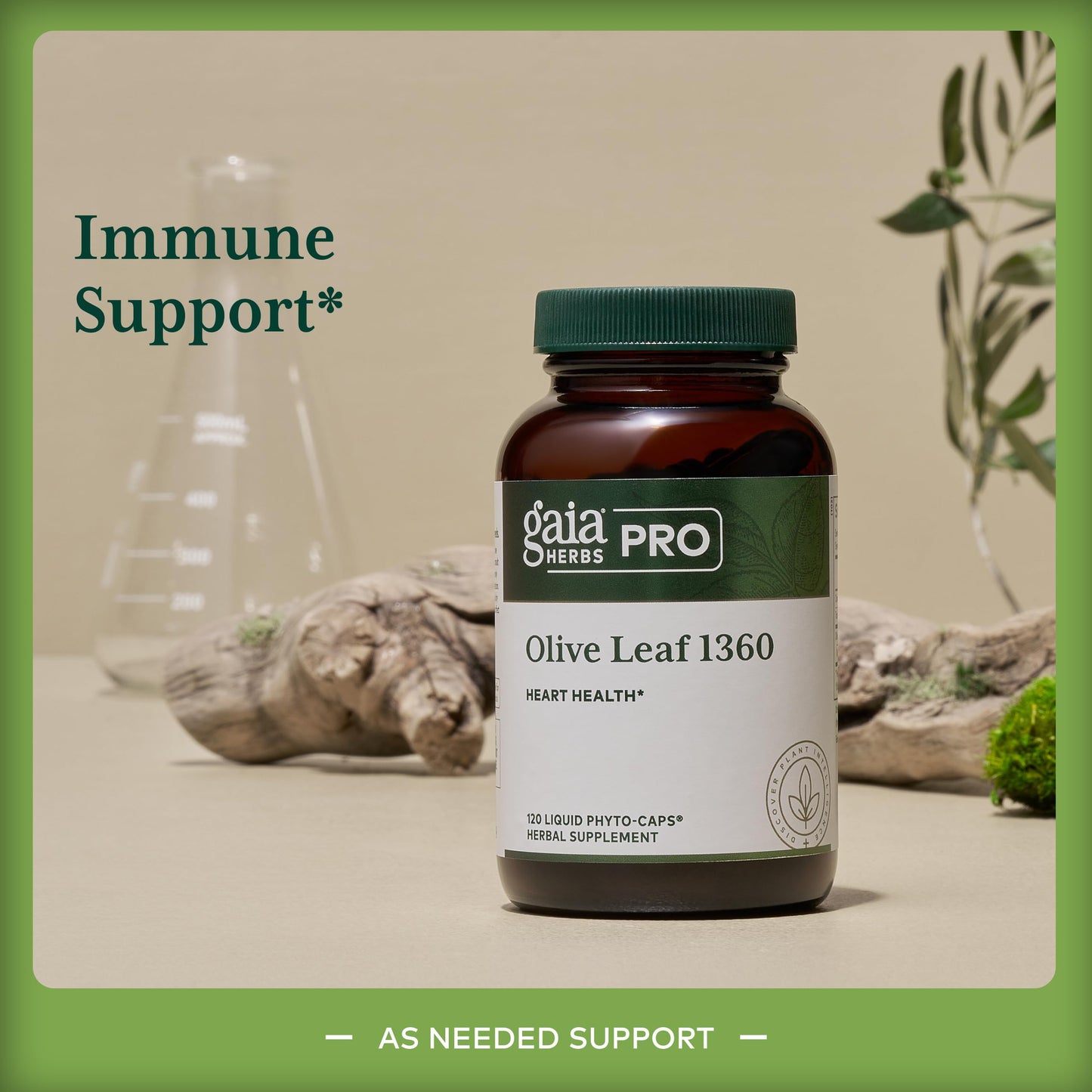 Gaia Herbs PRO Olive Leaf 1360 120 Capsules