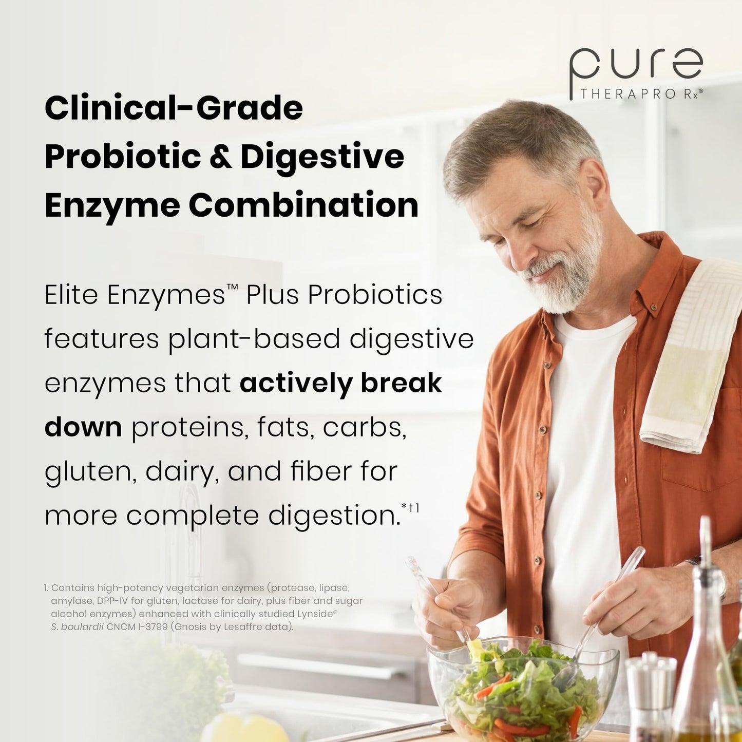 Pure Therapro Rx Elite Enzymes Plus Probiotics Extra Strength 90 Capsules