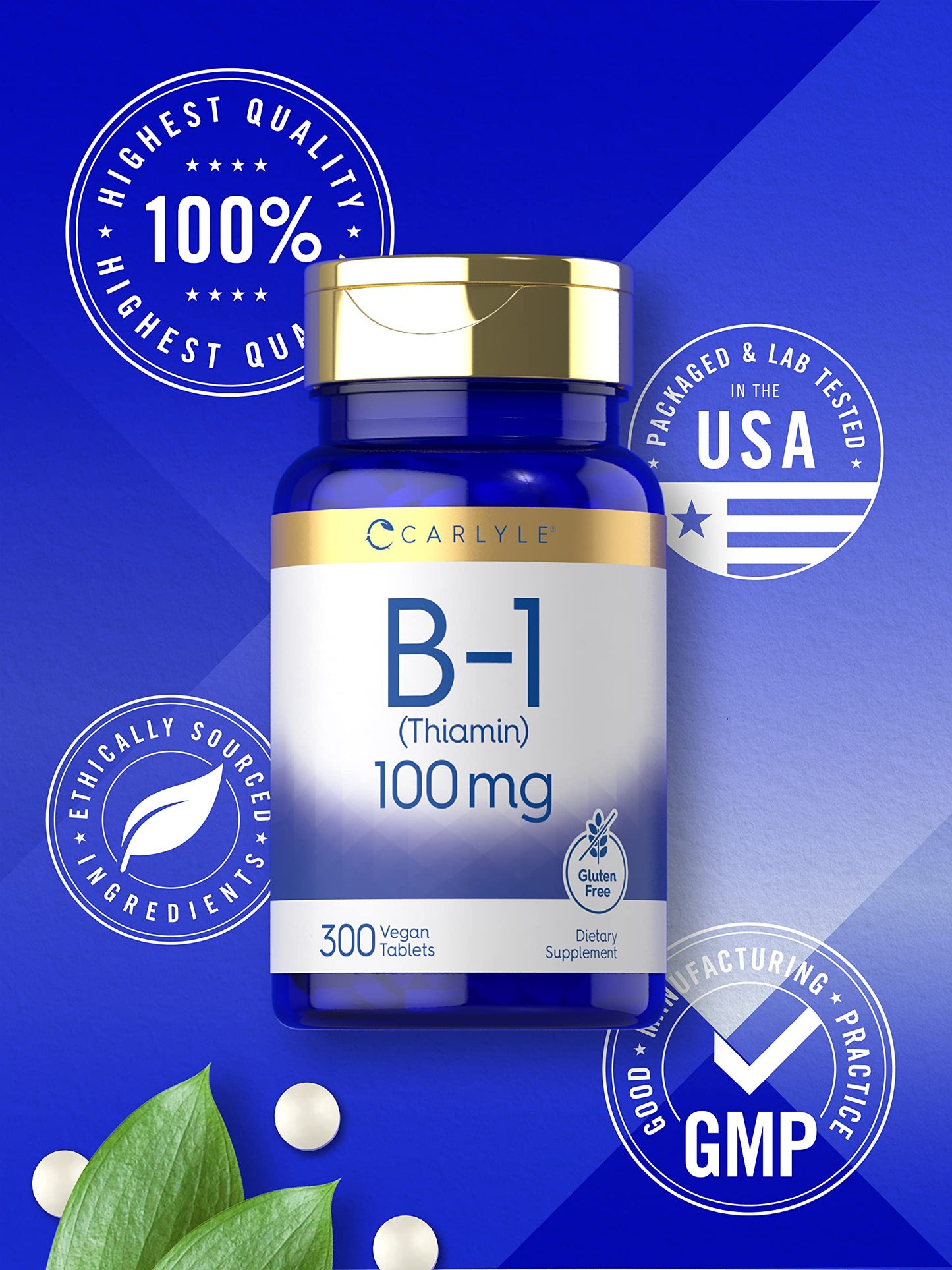 Carlyle B1 Vitamin 100mg Tablets 300