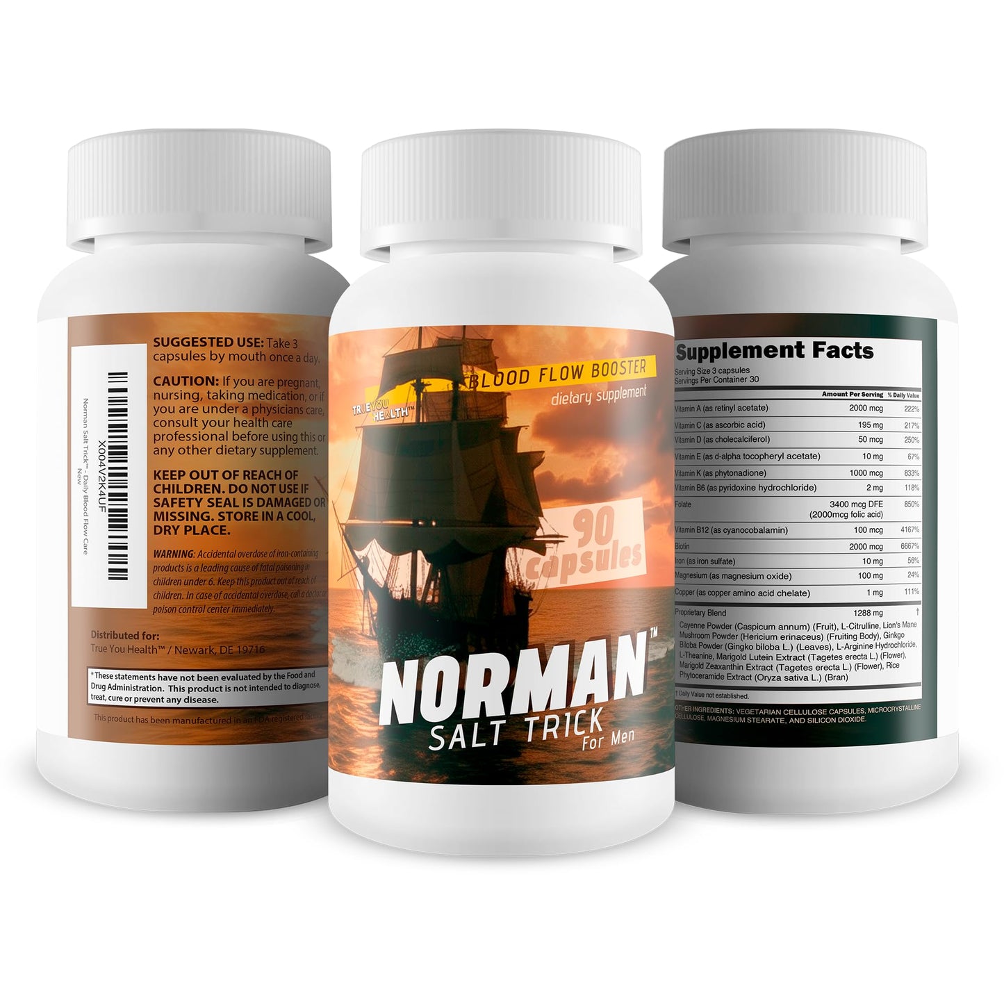 True You Health Blood Flow Booster Capsule 90 Count