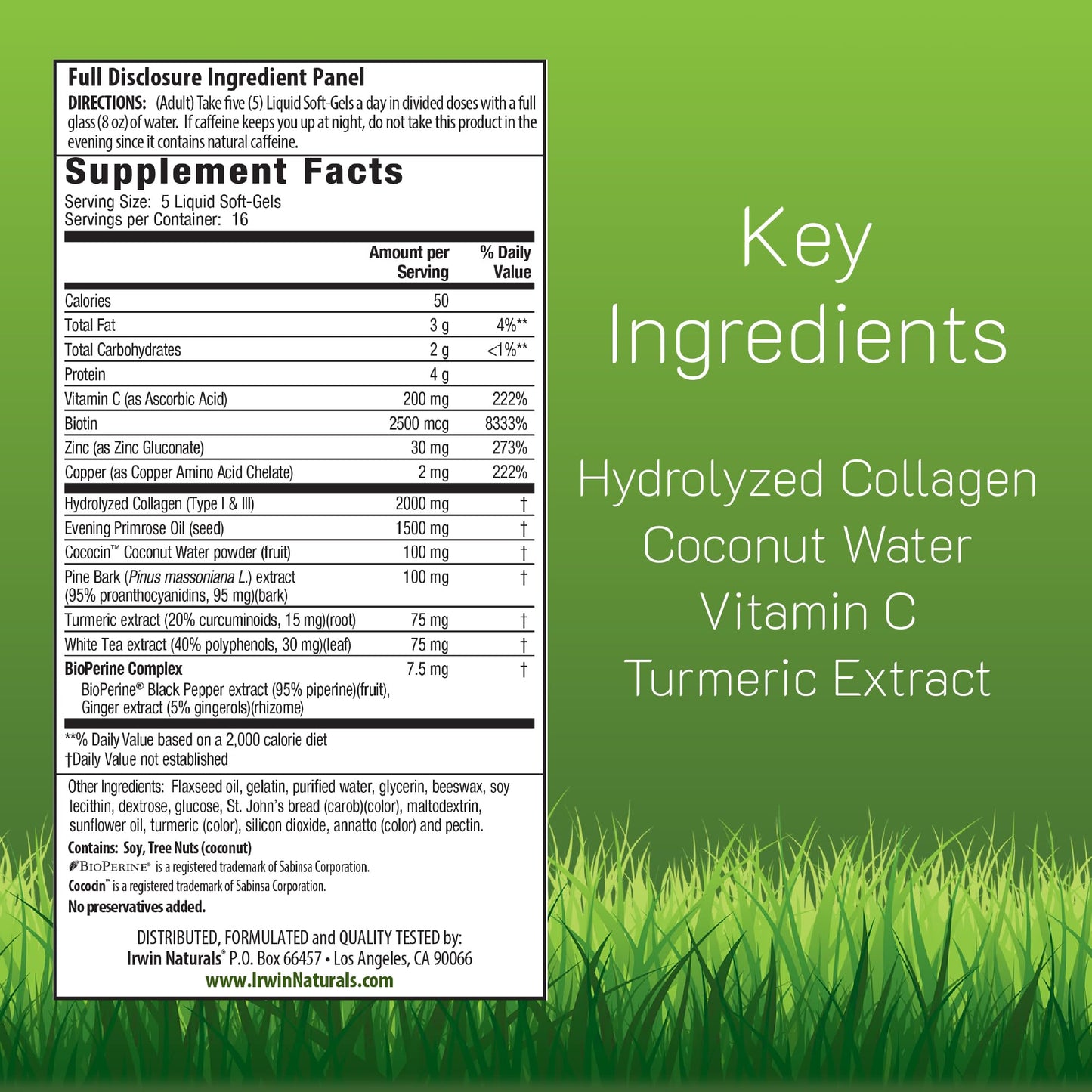 Irwin Naturals Deep Tissue Collagen-Pure Connective Tissue Support Softgels 80