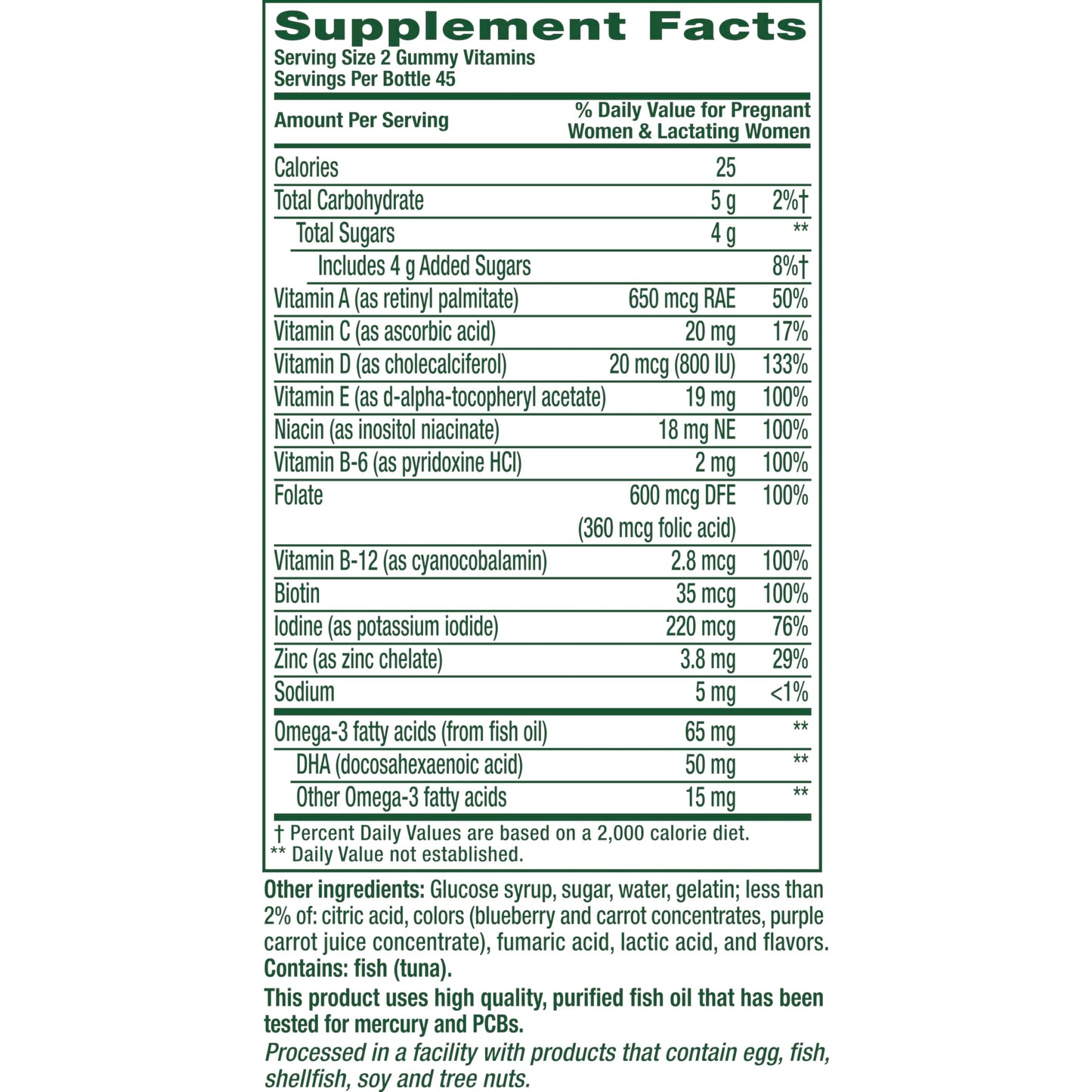 Vitafusion Prenatal Gummy Vitamins, 90 Count
