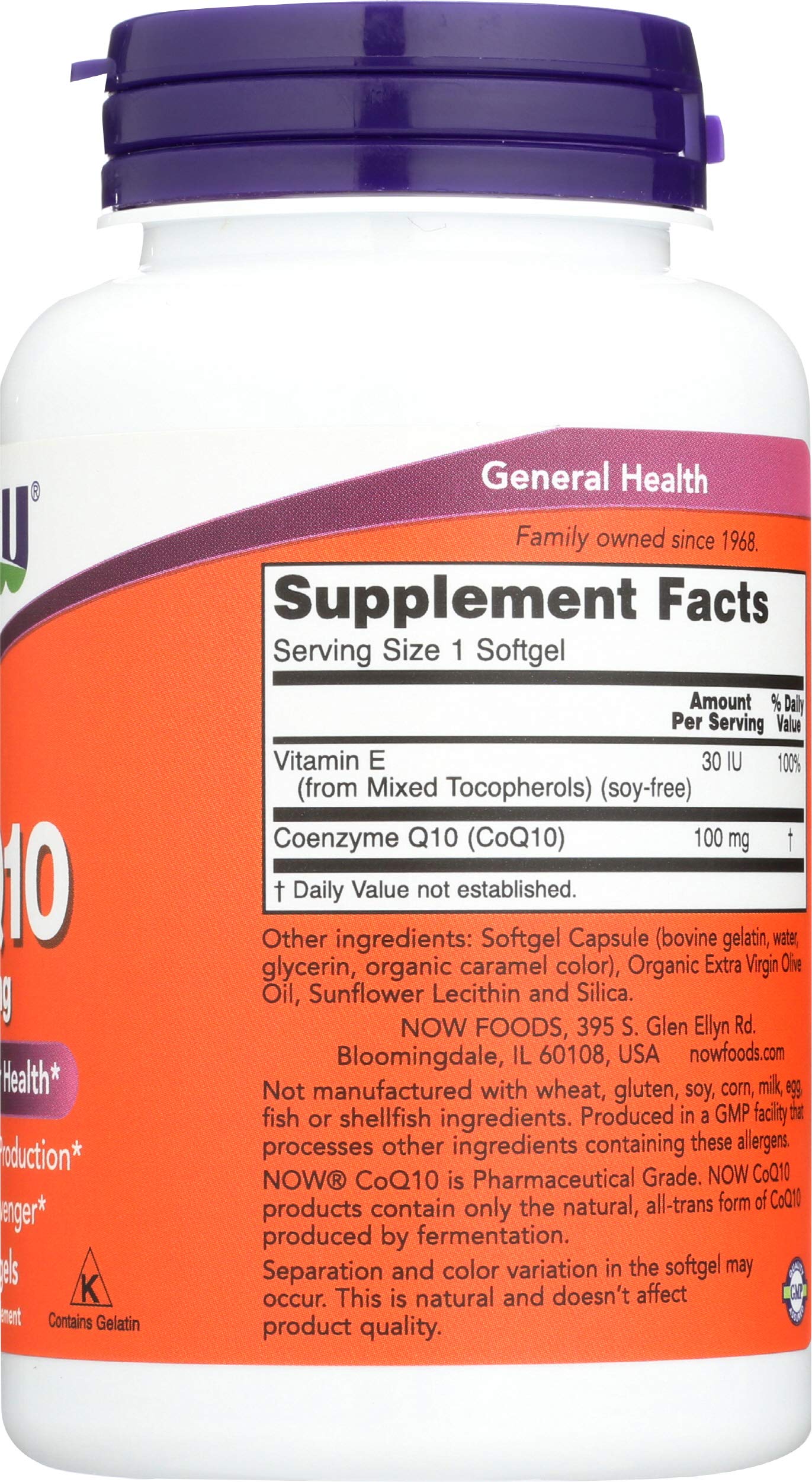 NOW Foods CoQ10 100mg Softgels 150 Count