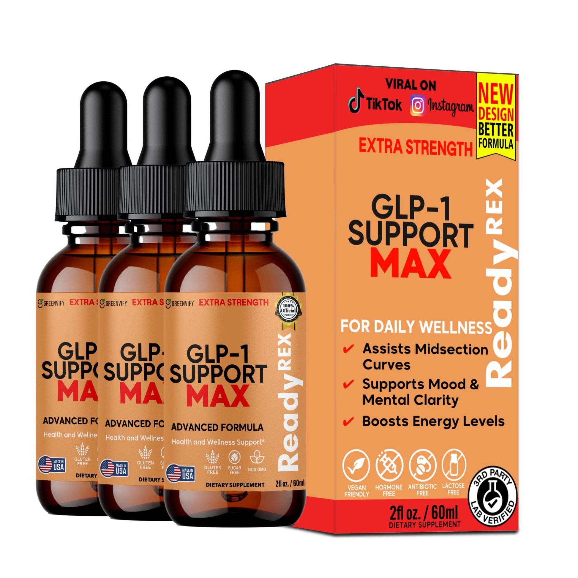 GREENVIFY GLP-1 Support Max, Advanced Formula, 60 Capsules