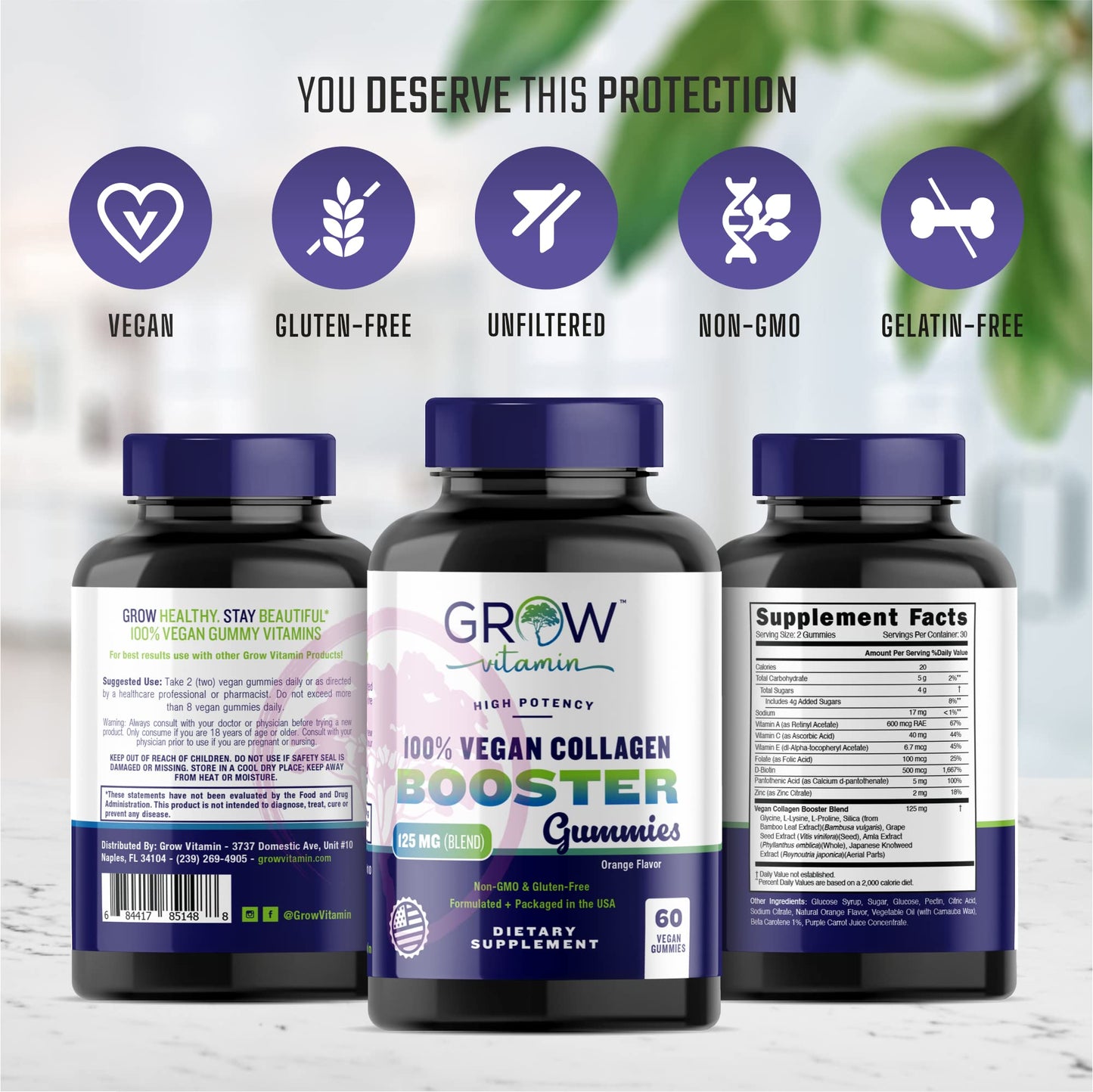 grow vitamin Collagen Booster Gummy Bears 60 Gummies