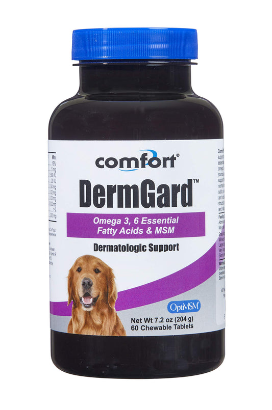 Comfort DermGard Skin and Coat Supplement for Dogs Chewable 60 Count