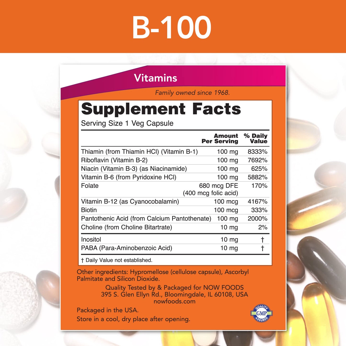 NOW Foods B-100 Capsules 100 Count