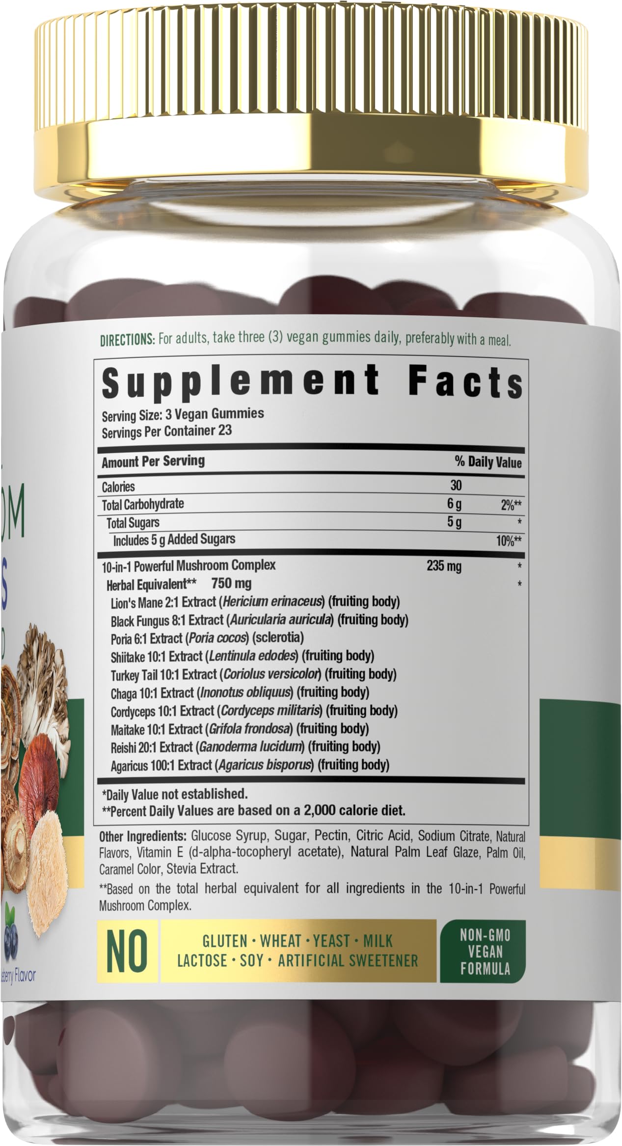 Carlyle Mushroom Complex Gummy, 70 Count