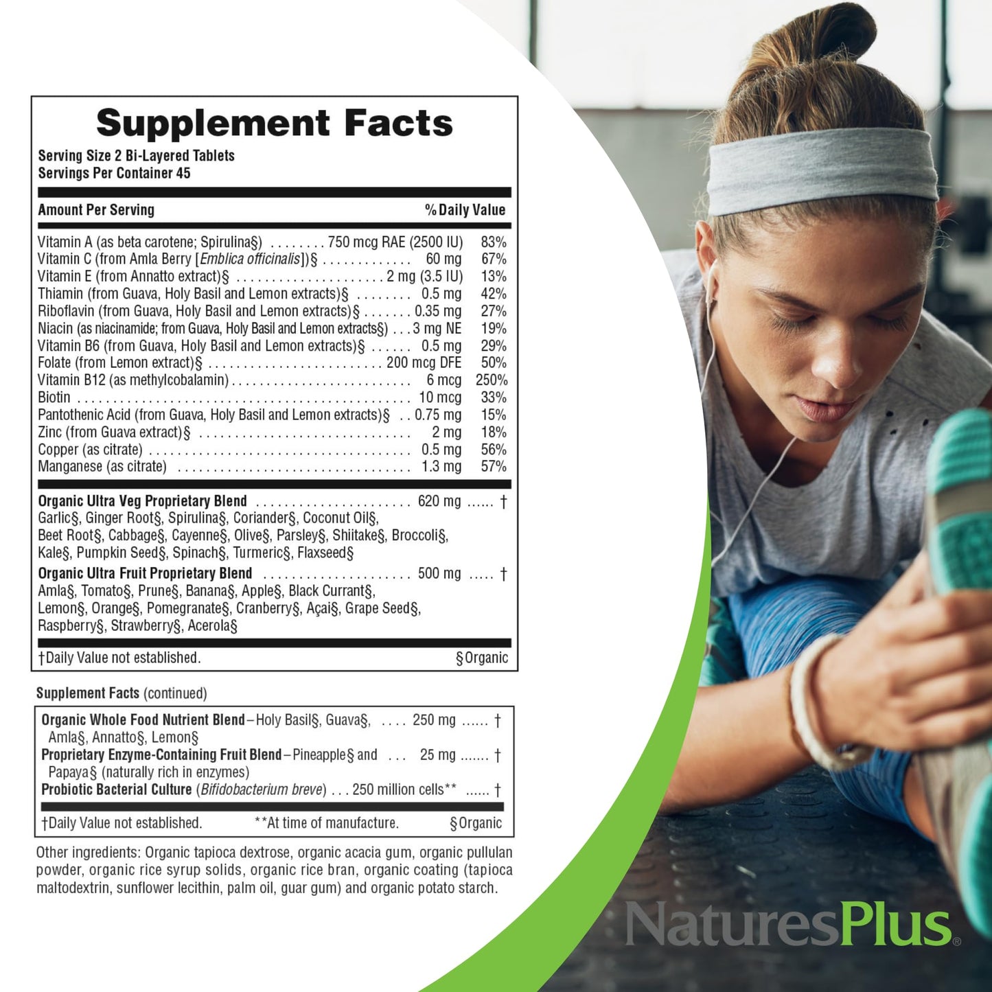 NaturesPlus Ultra Juice Multivitamin Bi-Layered Tablets 90 Tablets