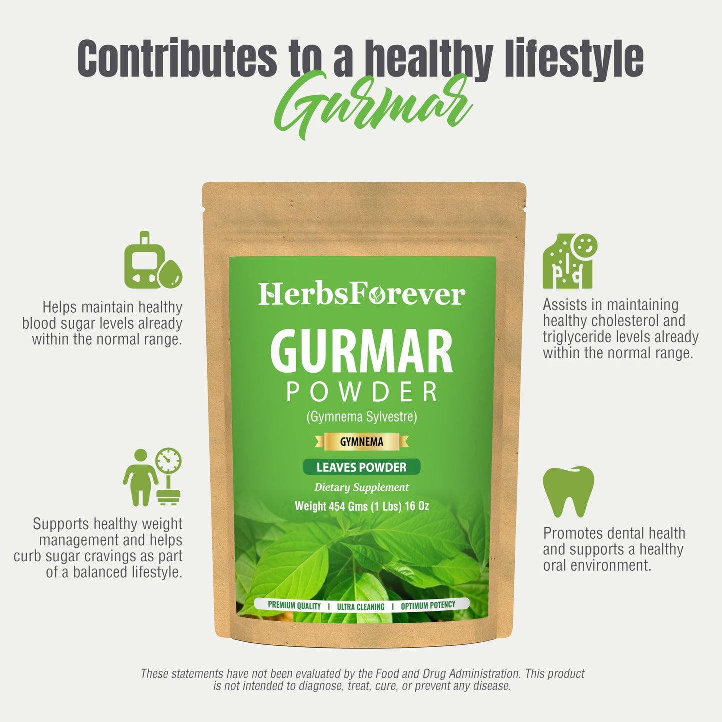 Herbsforever Gotu Kola Powder 16 Ounce