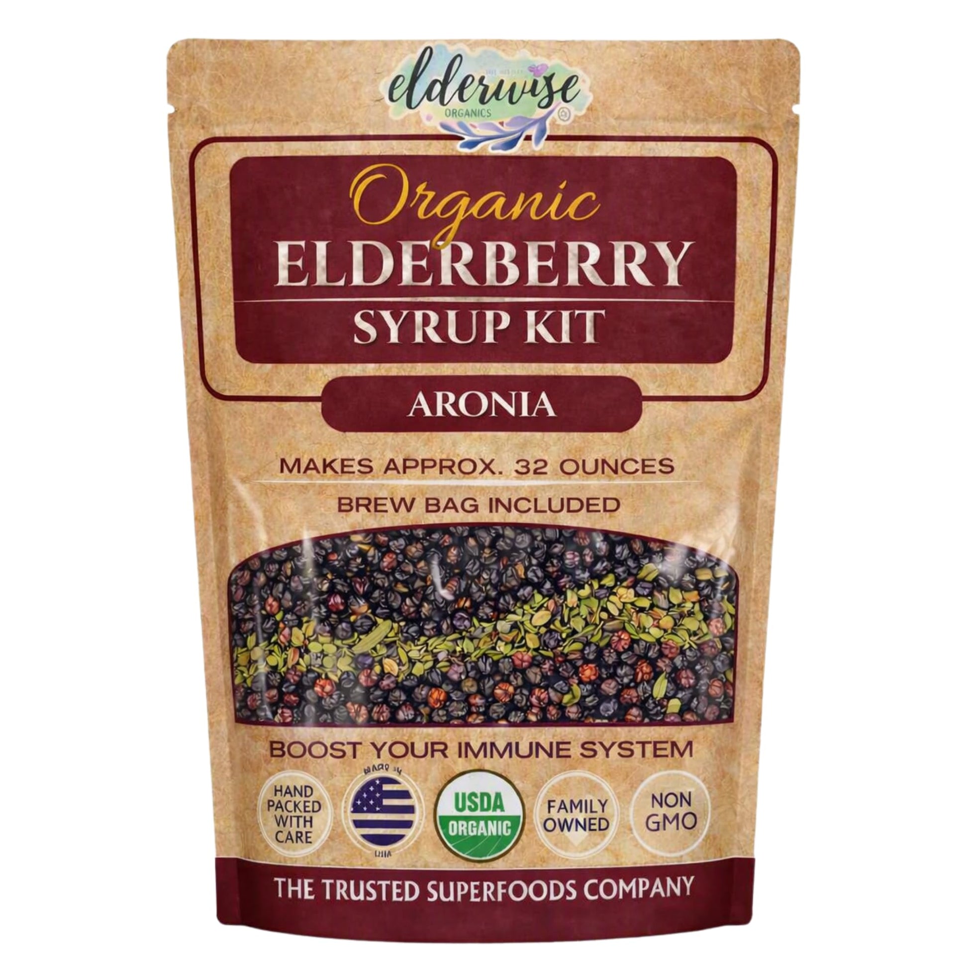 Elderwise Organics Made With Love Elderberry Aronia Berry Syrup Kit Powder 3