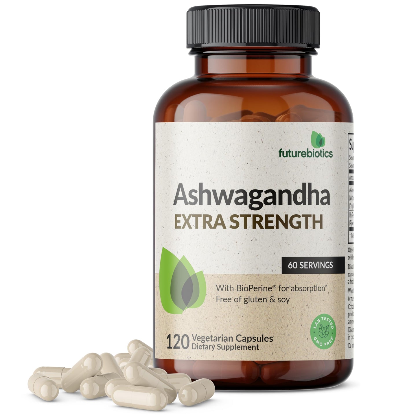 Futurebiotics Ashwagandha Extra Strength Stress & Mood Support Capsule, 120 Count