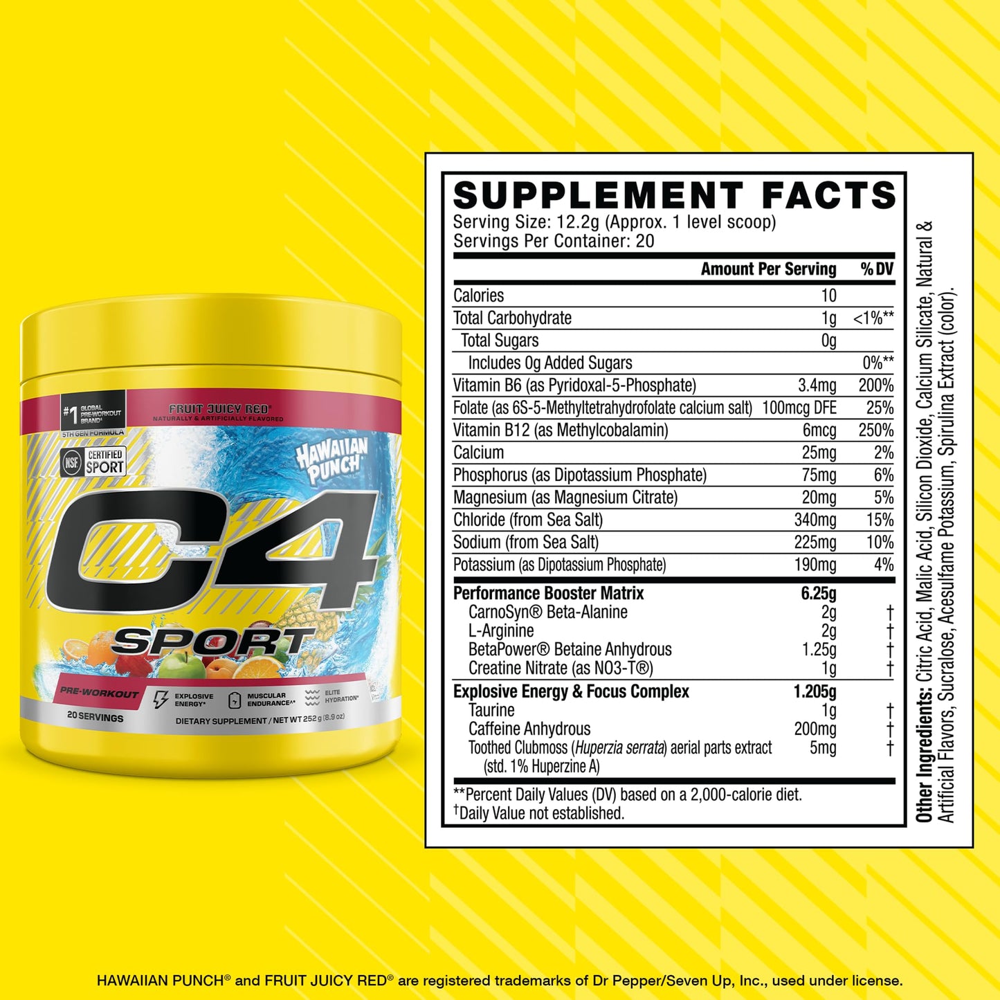 C4 Sport Pre Workout Powder 8.61 Ounce