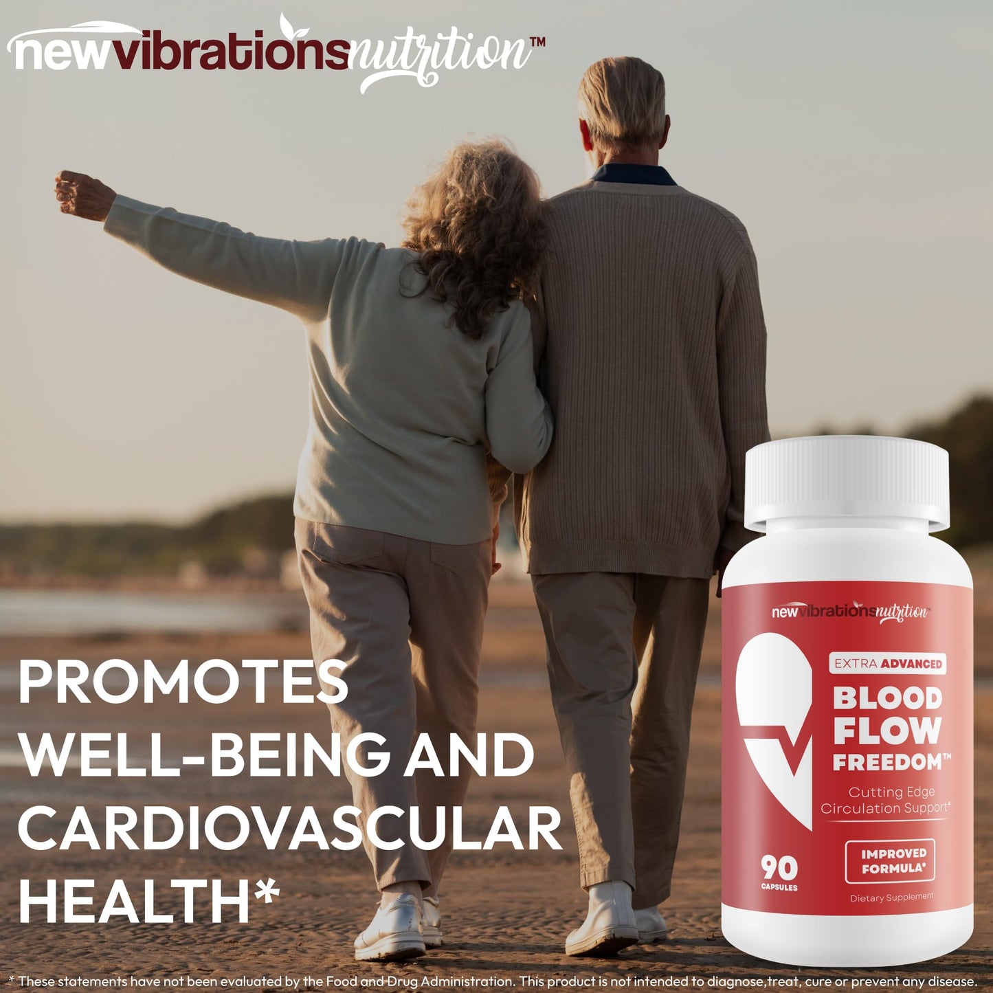 New Vibrations Nutrition Blood Flow Freedom Capsule 90 Count
