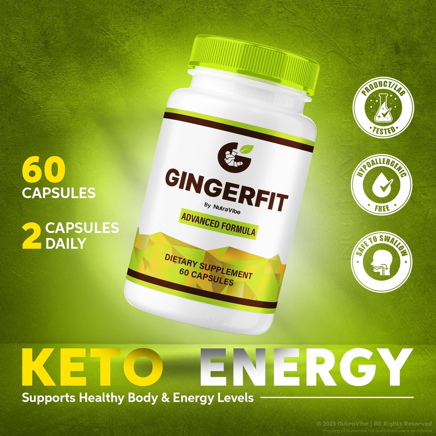 NutraVibe GingerFit Premium 120 Capsules