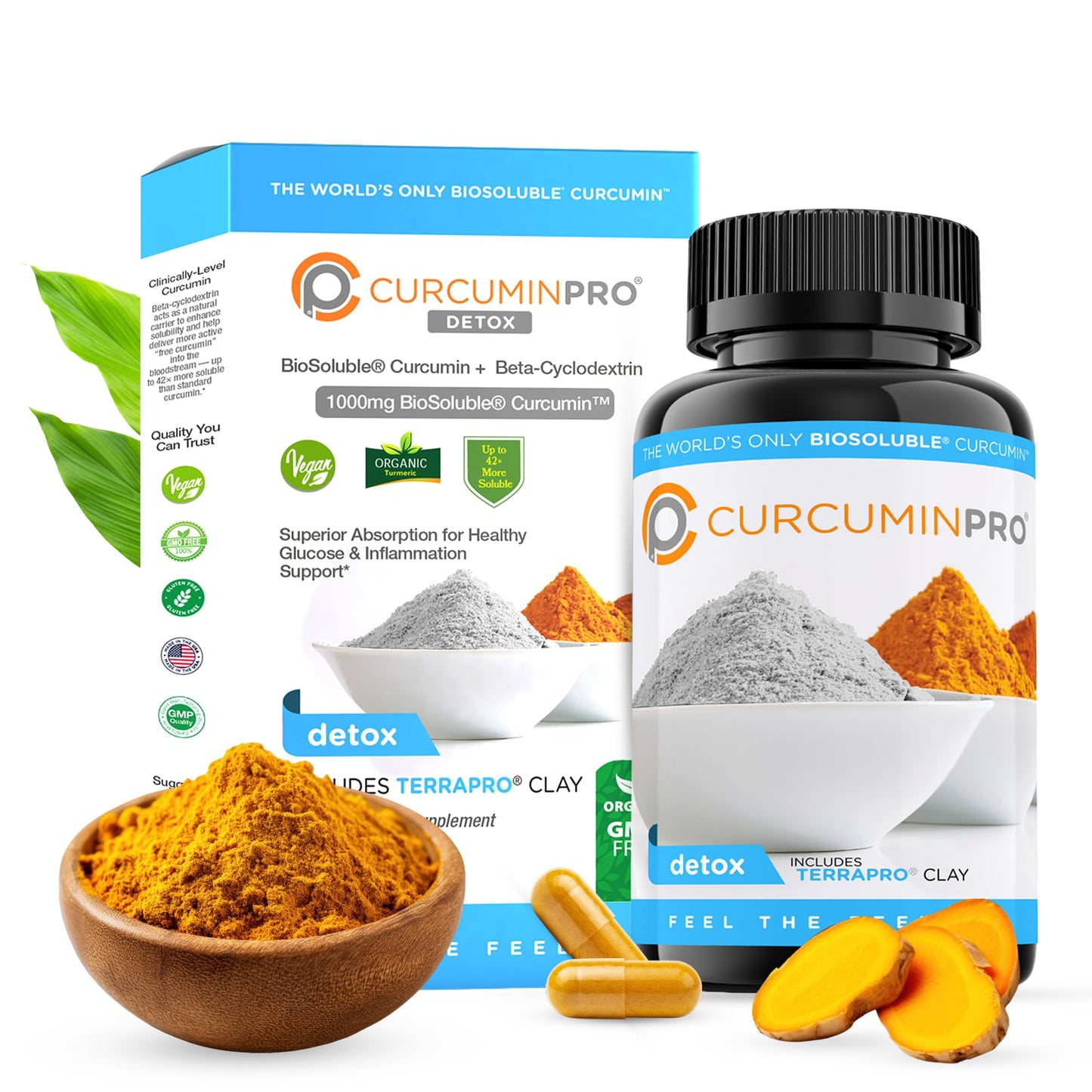 curcuminpro Detox Turmeric Supplement Capsules 60 Count