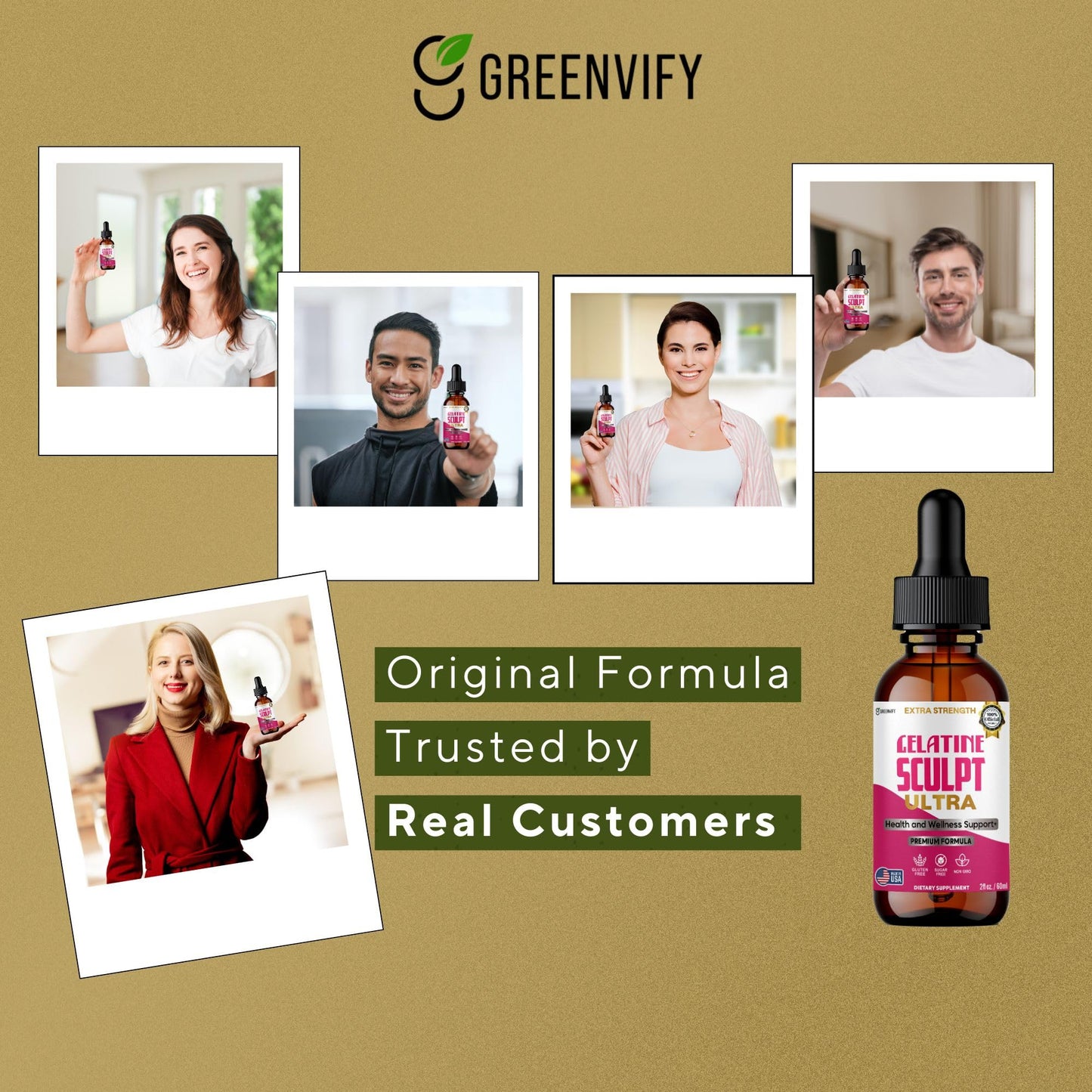 GREENVIFY Gelatine Sculpt Ultra Health and Wellness Support, 60 Capsules