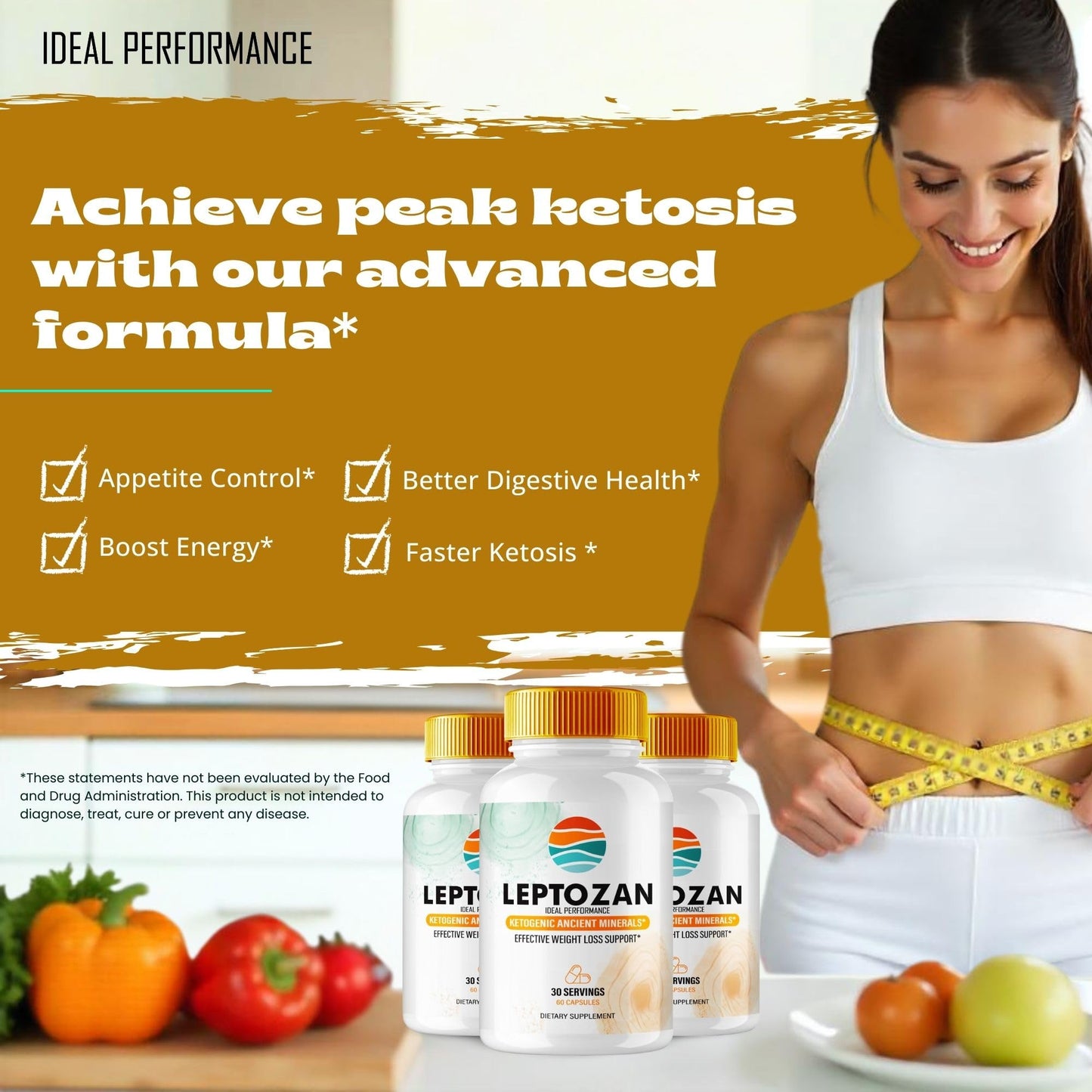 IDEAL PERFORMANCE Leptozan Capsules, 3 Capsules