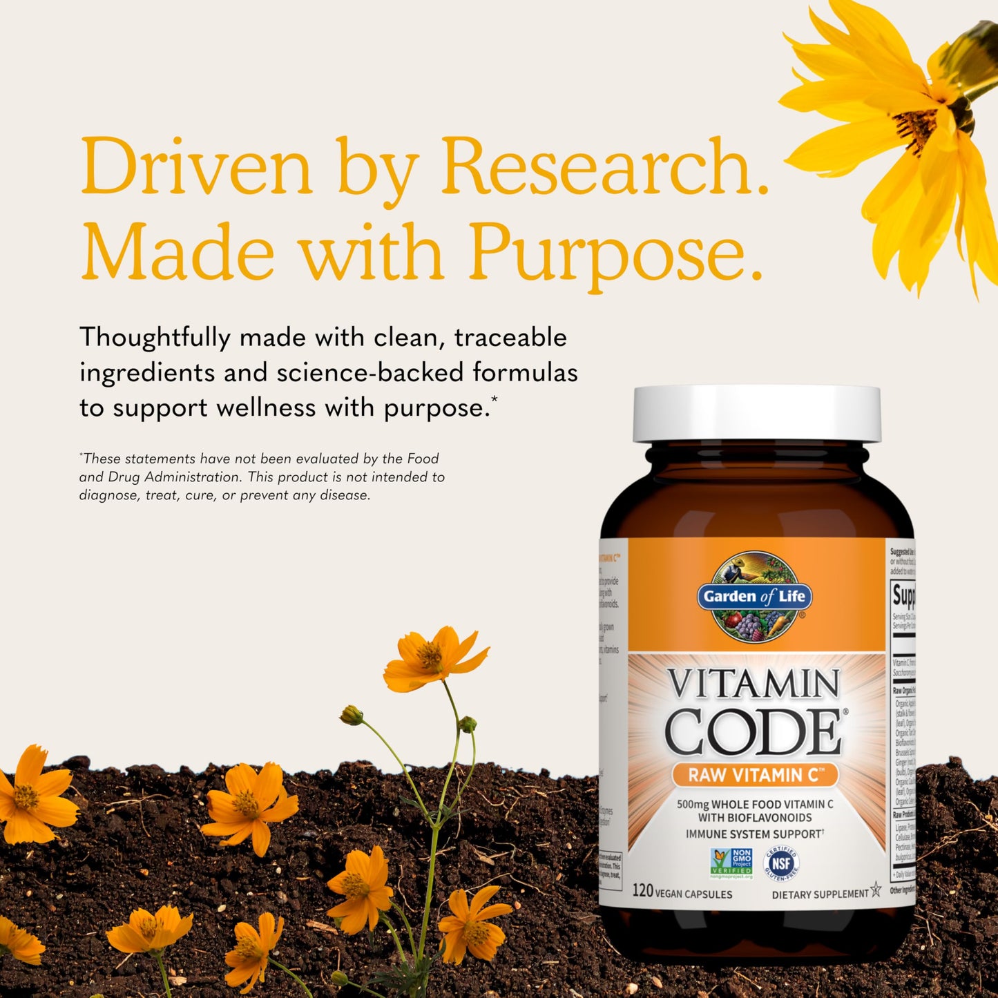 Garden of Life Vitamin Code Raw Vitamin C Capsule 120 Count