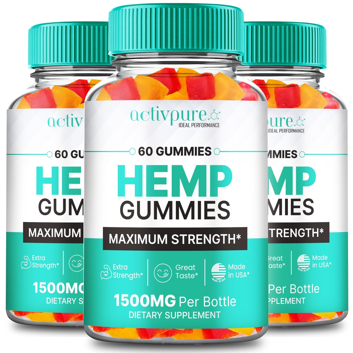 IDEAL PERFORMANCE Activ Pure Hemp Gummies 180 Count