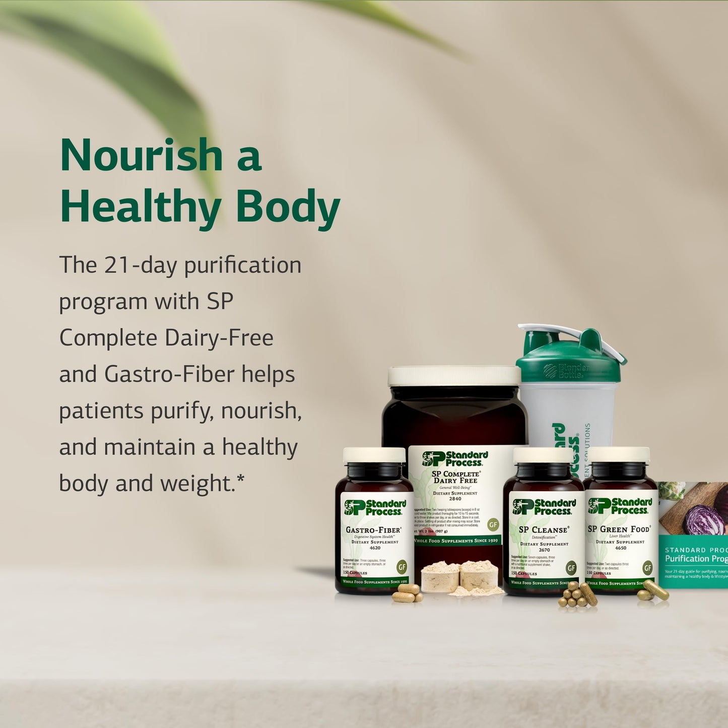 Standard Process Inc. Purification Product Kit with SP Complete Dairy Free and Gastro Fiber Capsule 1 Kit
