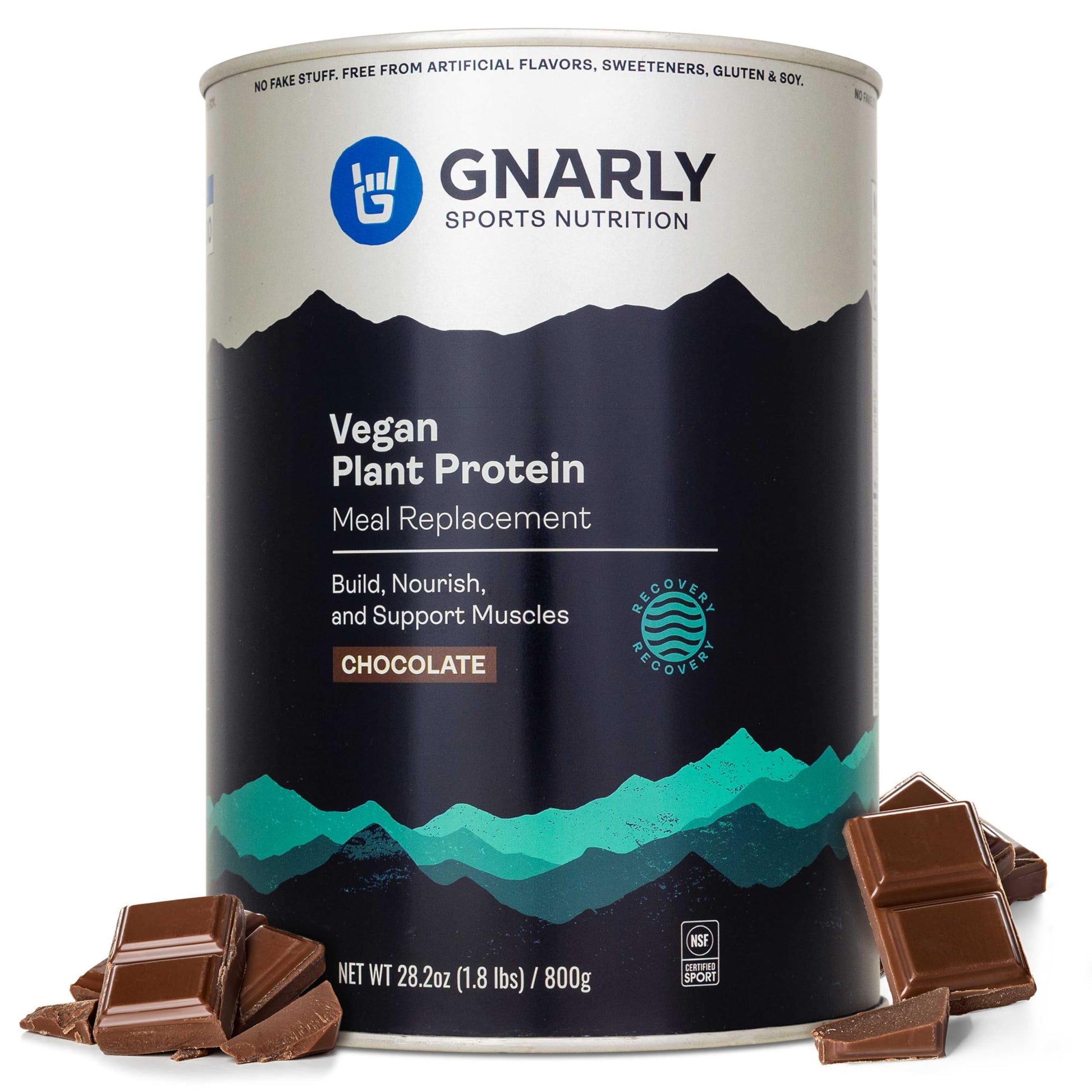 Gnarly Nutrition Vegan Plant Protein Powder – Chocolate, 2 lb, 32 Servings