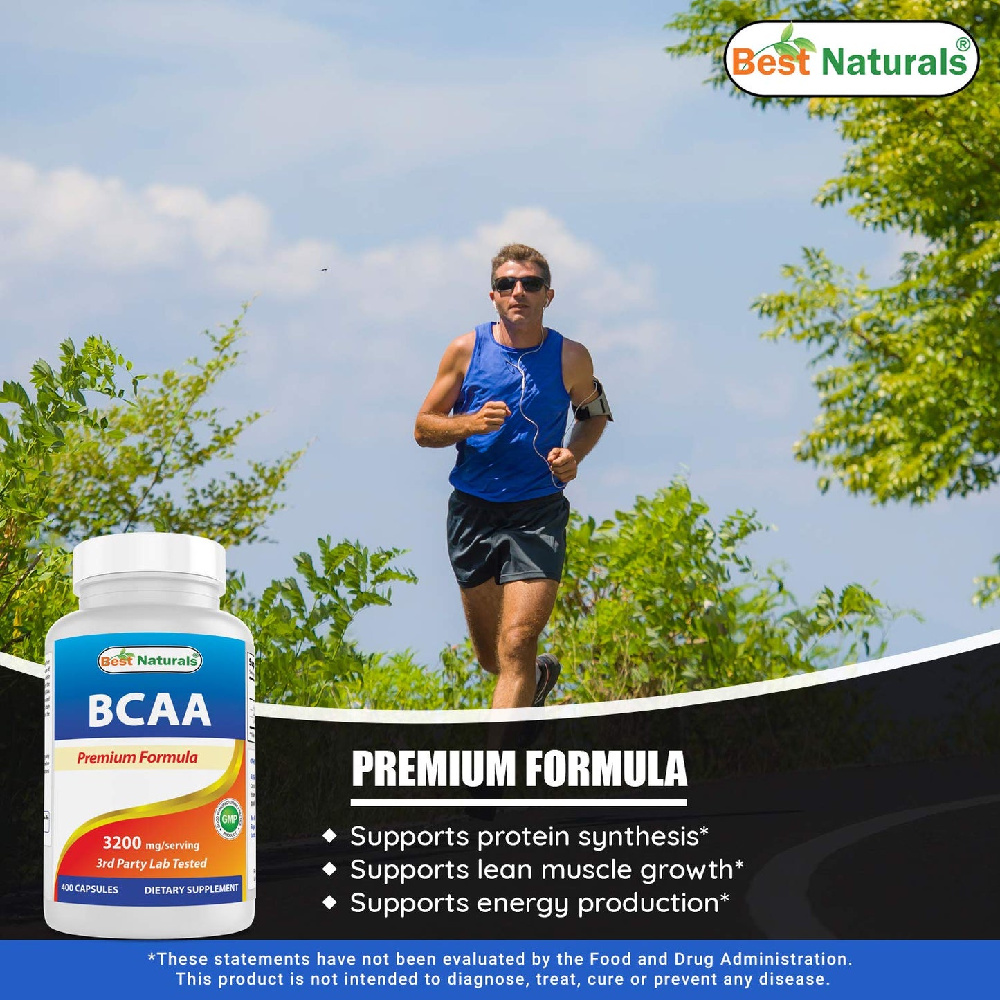 Best Naturals BCAA 3200 mg & Magnesium Glycinate 425 mg Capsule