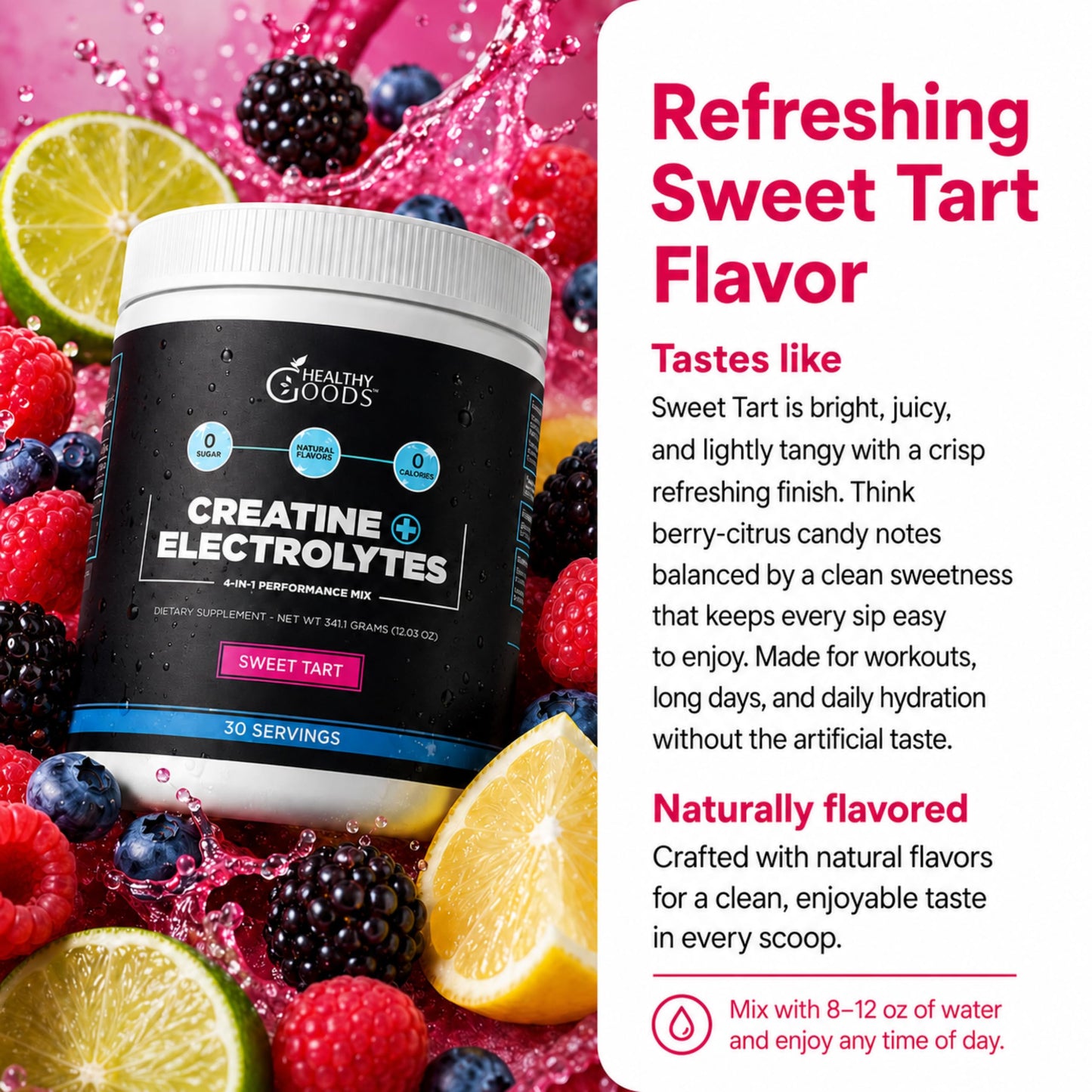 HEALTHY GOODS Creatine Plus Electrolytes Powder 12.03 Ounce