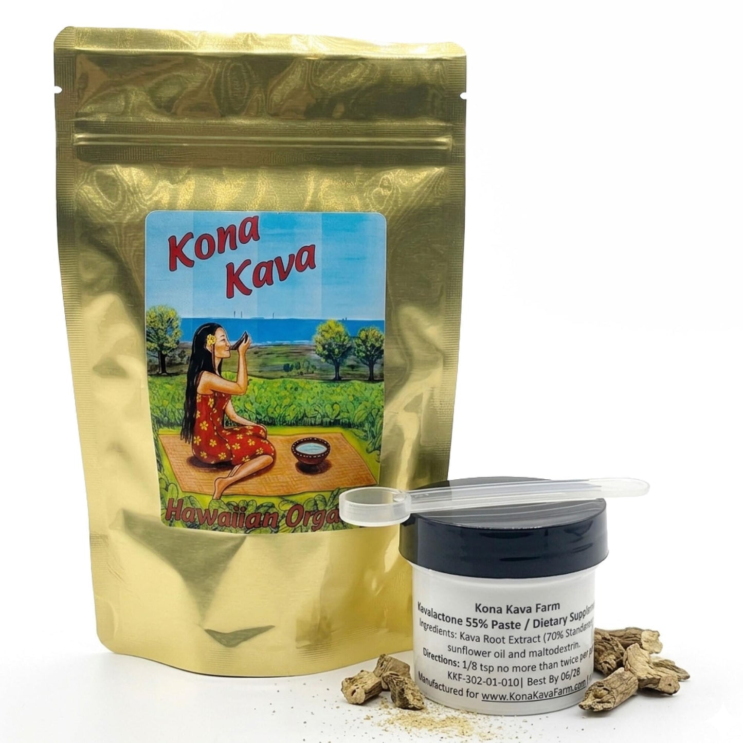 Kona Kava Farm Full Spectrum 55% Kavalactone Paste Powder 0.5 oz