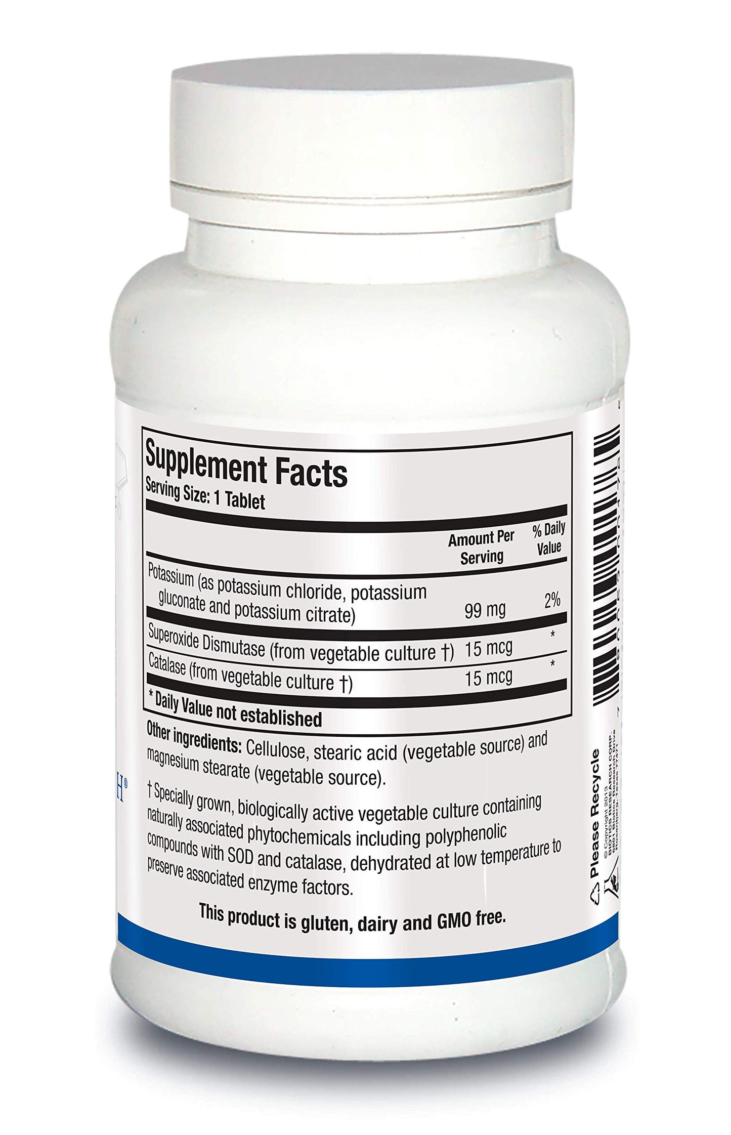 Biotics Research K Zyme Potassium 200 Tablets