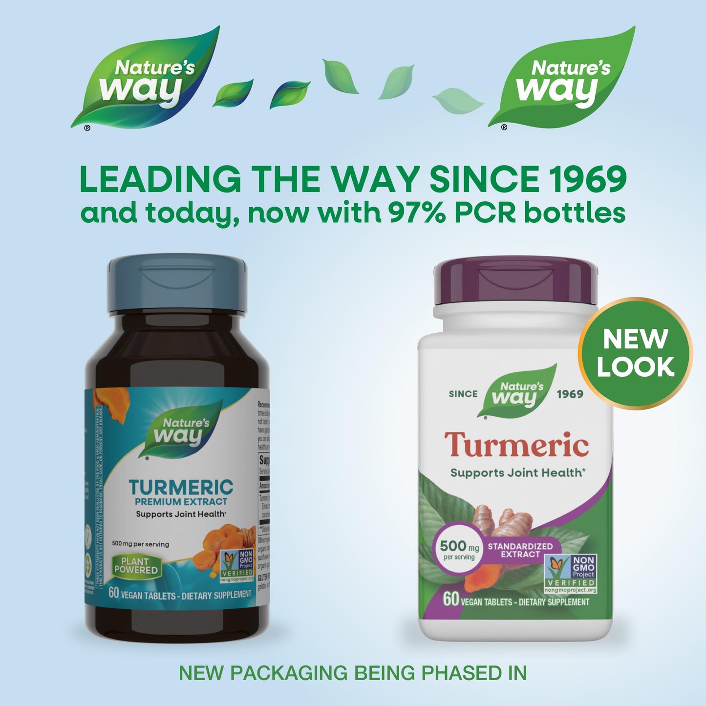 Nature's Way Turmeric Premium Extract Supports Joint Health*, Standardized to 95% Curcuminoids, 500 mg Serving, Non-GMO Project Verified Supplements, 60 Tablets