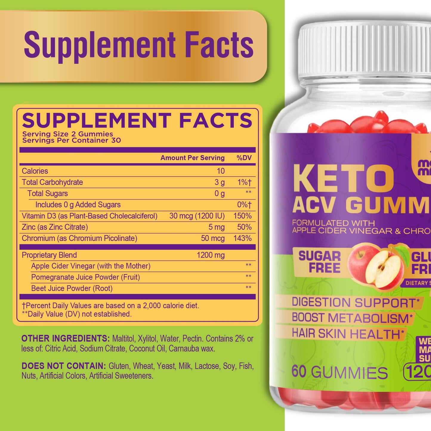 Mood Mingle Keto ACV Gummies 120 Count