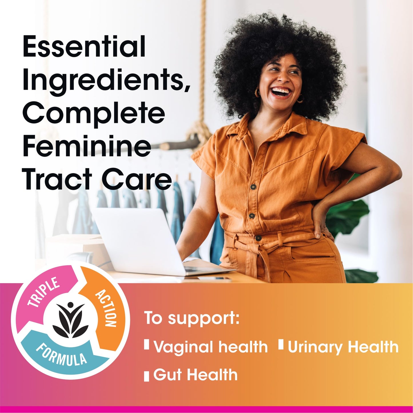 vH essentials Probiotics for Women with Prebiotics and Cranberry Capsules, 60 Count