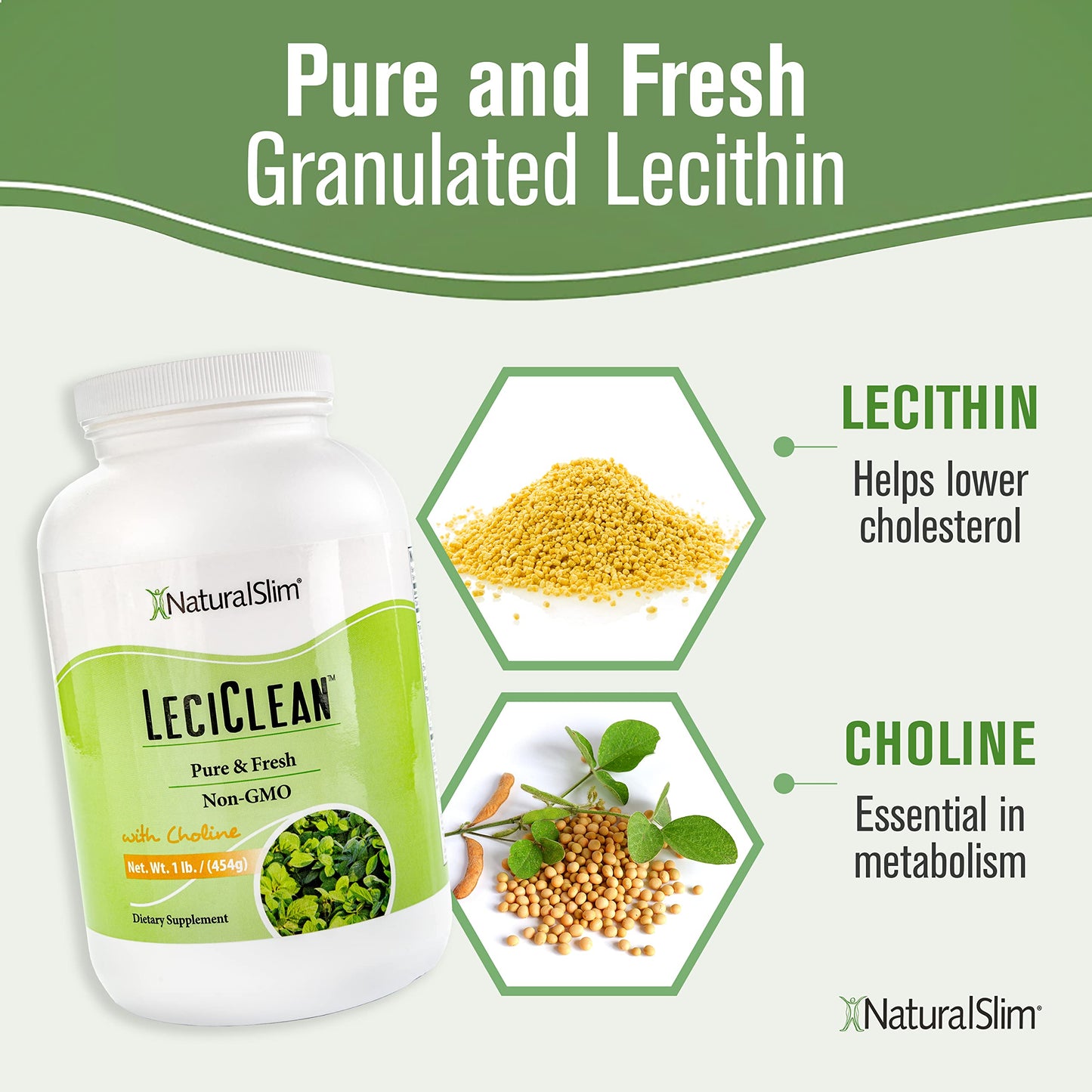 NaturalSlim Natural Soy Lecithin Granules with Choline Powder 16
