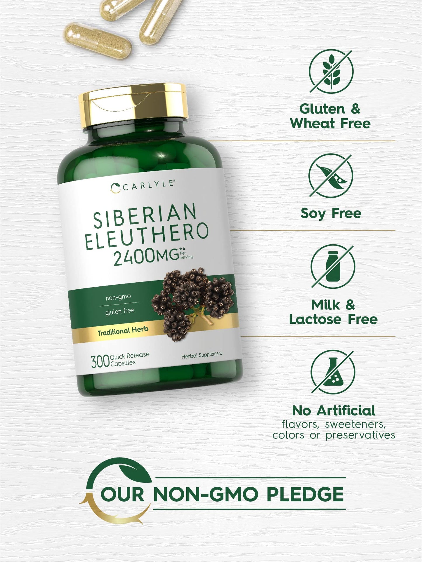 Carlyle Siberian Eleuthero Capsule 300 Capsules