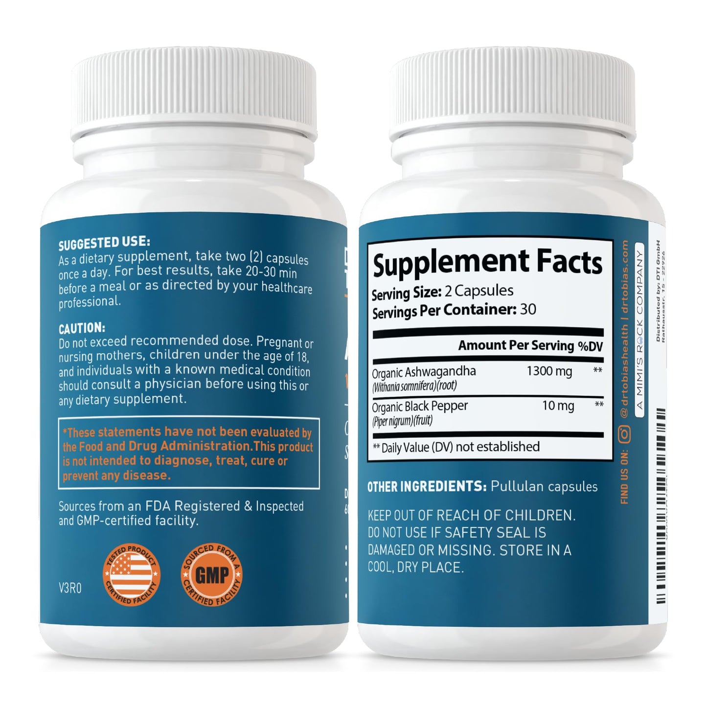 Dr. Tobias Ashwagandha Capsules, 60 Count