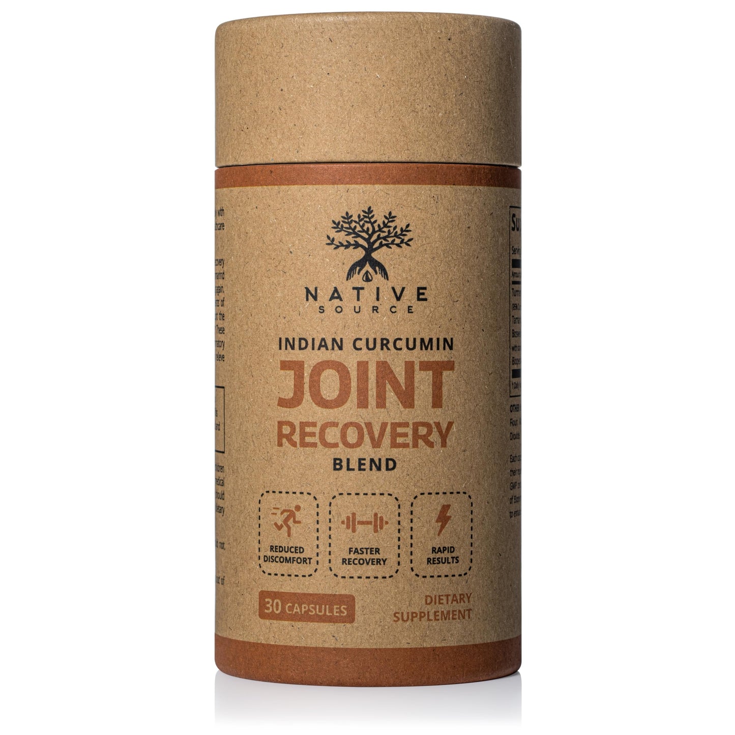 Native Source Indian Curcumin: Joint Recovery Capsules 30
