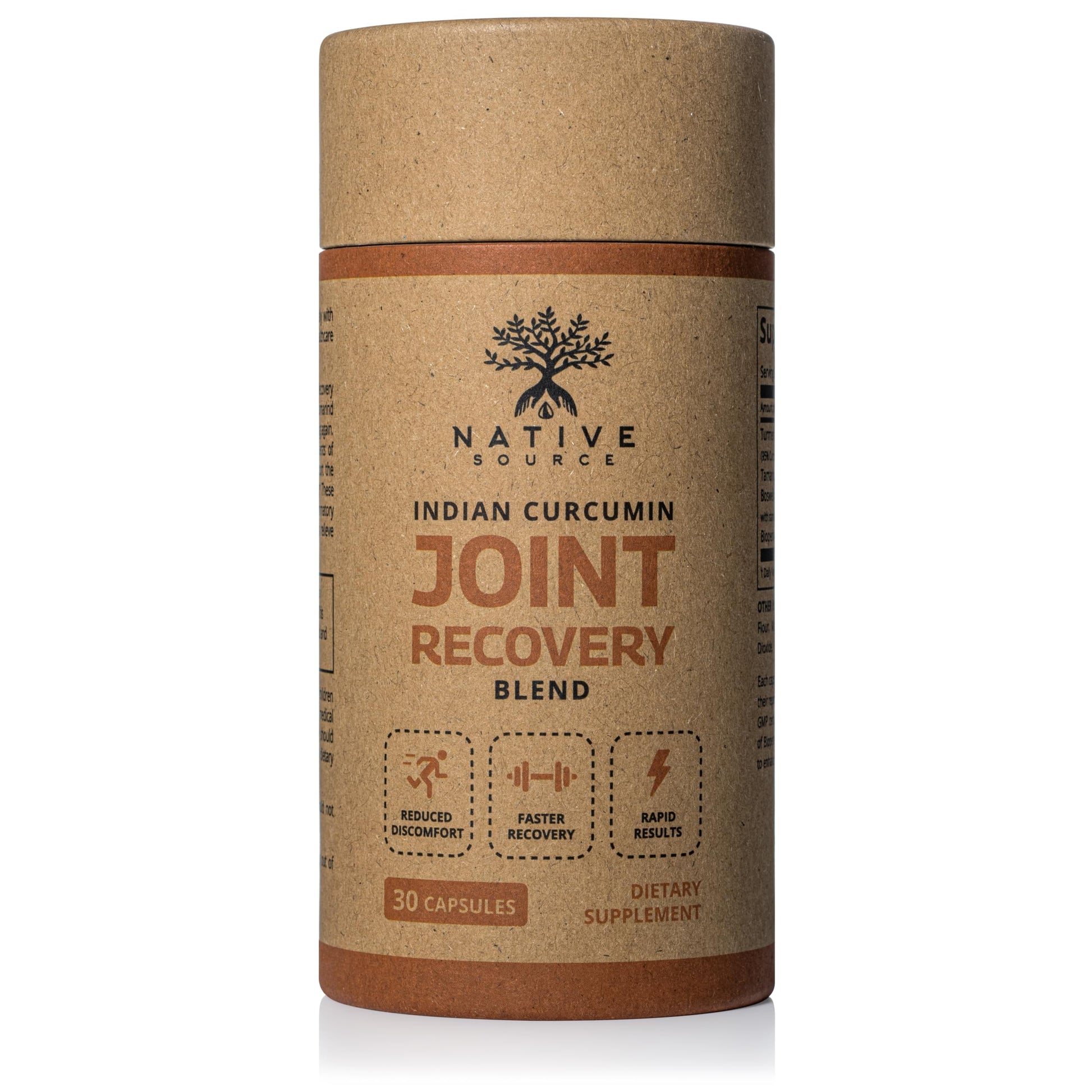 Native Source Indian Curcumin: Joint Recovery Capsules 30