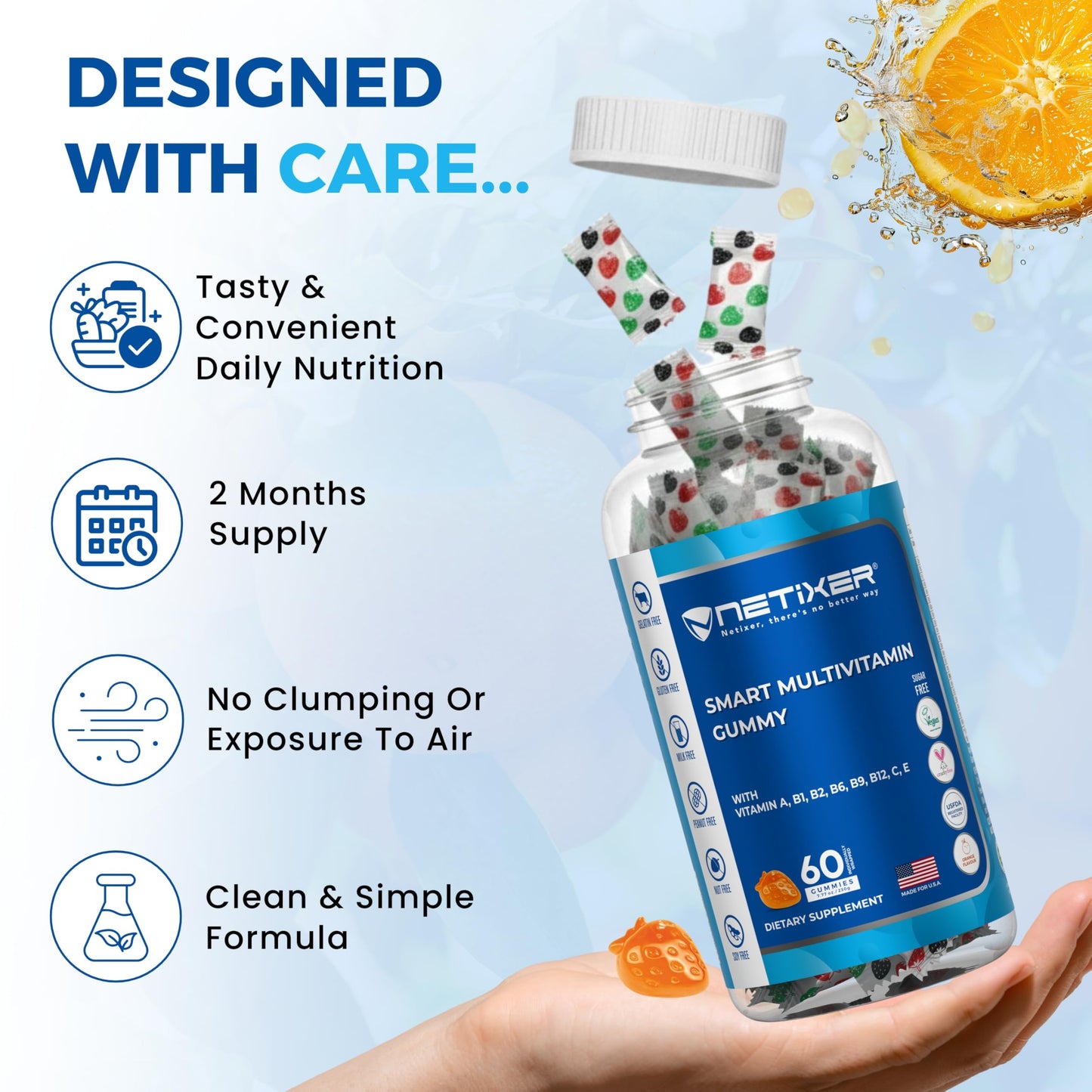 nETiXER Multivitamin Gummies 60-count